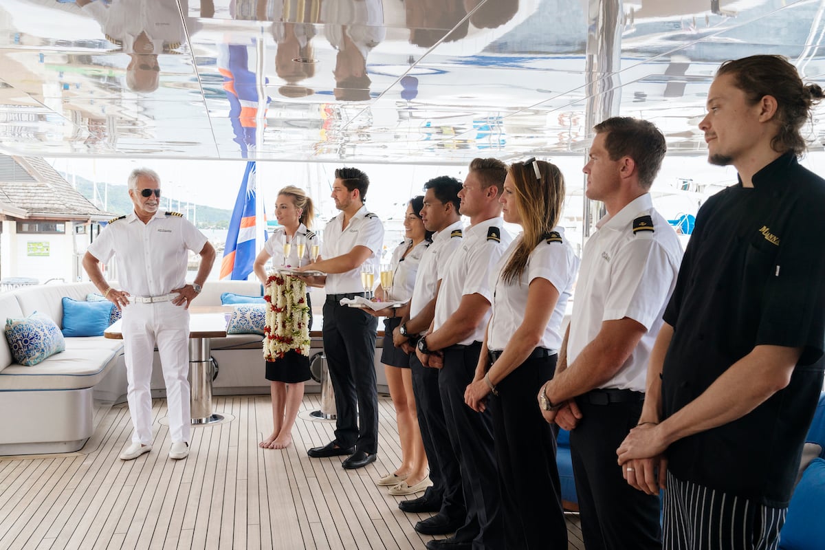 Below Deck Season 6 crew: Captain Lee Rosbach, Kate Chastain, Josiah Carter, Laura Betancourt, Ross Inia, Ashton Pienaar, Rhylee Gerber, Tyler Rowland, Adrian Marti