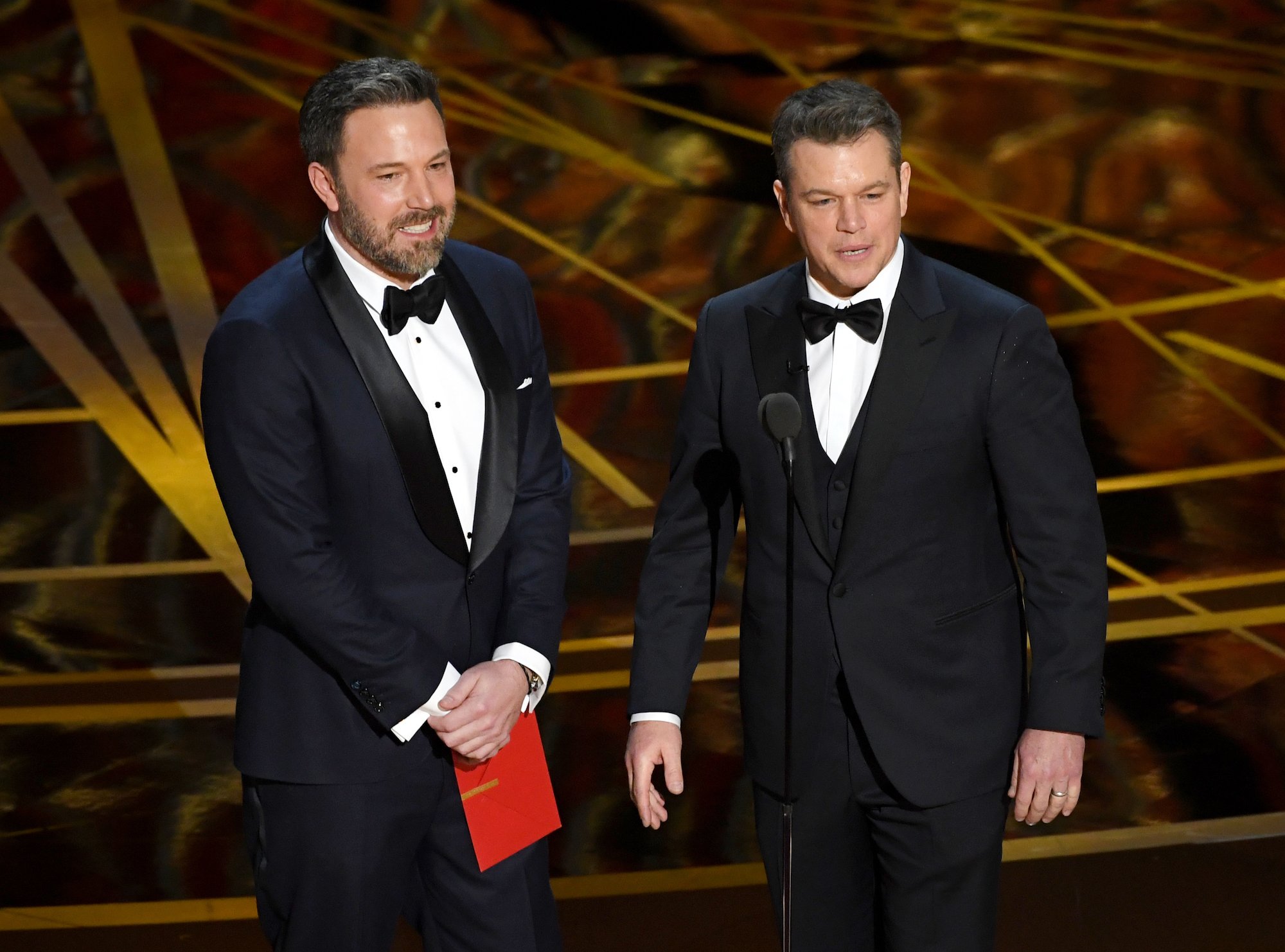 Ben Affleck and Matt Damon present at the Oscars