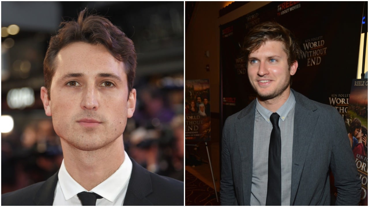 Side by side photos of Ben Lloyd Hughes and Tom Weston-Jones of 'Sanditon'