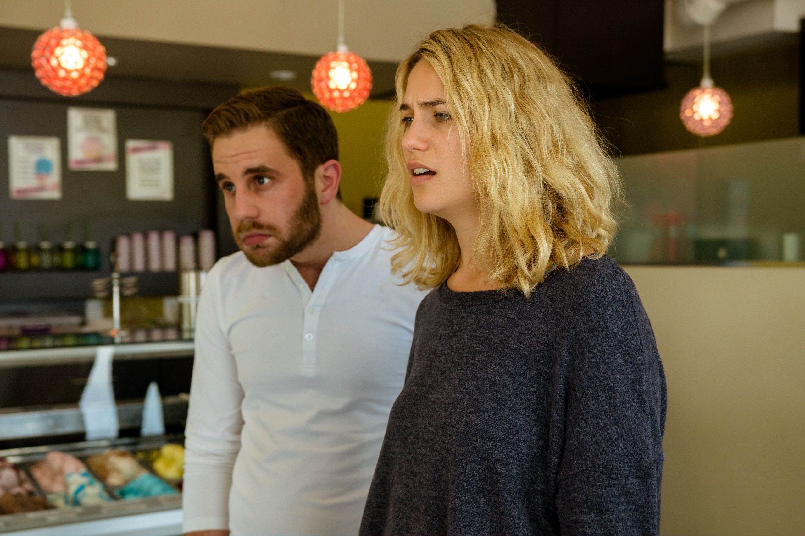 Ben Platt and Lola Kirke in 'Broken Diamonds'