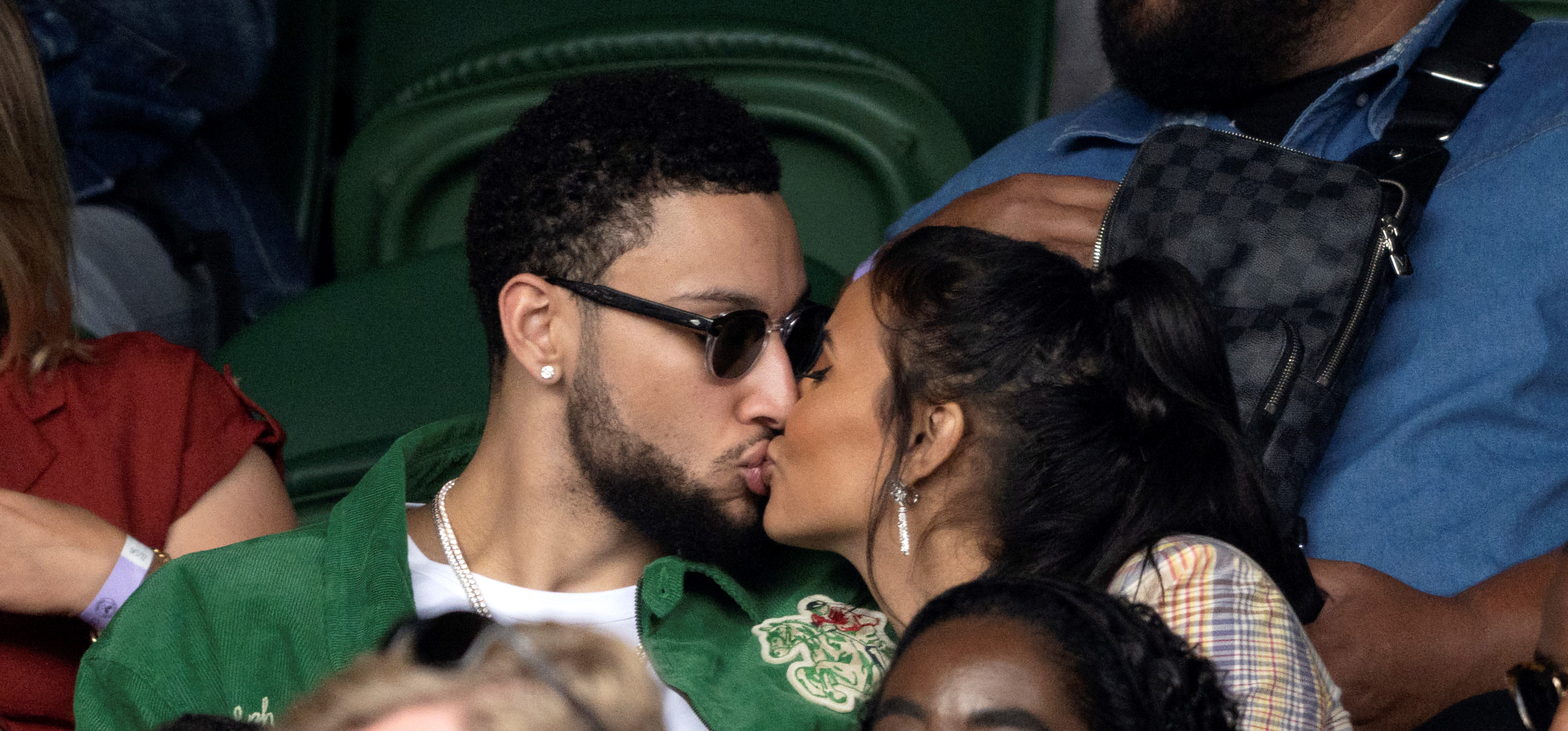 Ben Simmons and Maya Jama share kiss at Wimbledon Tennis Championships