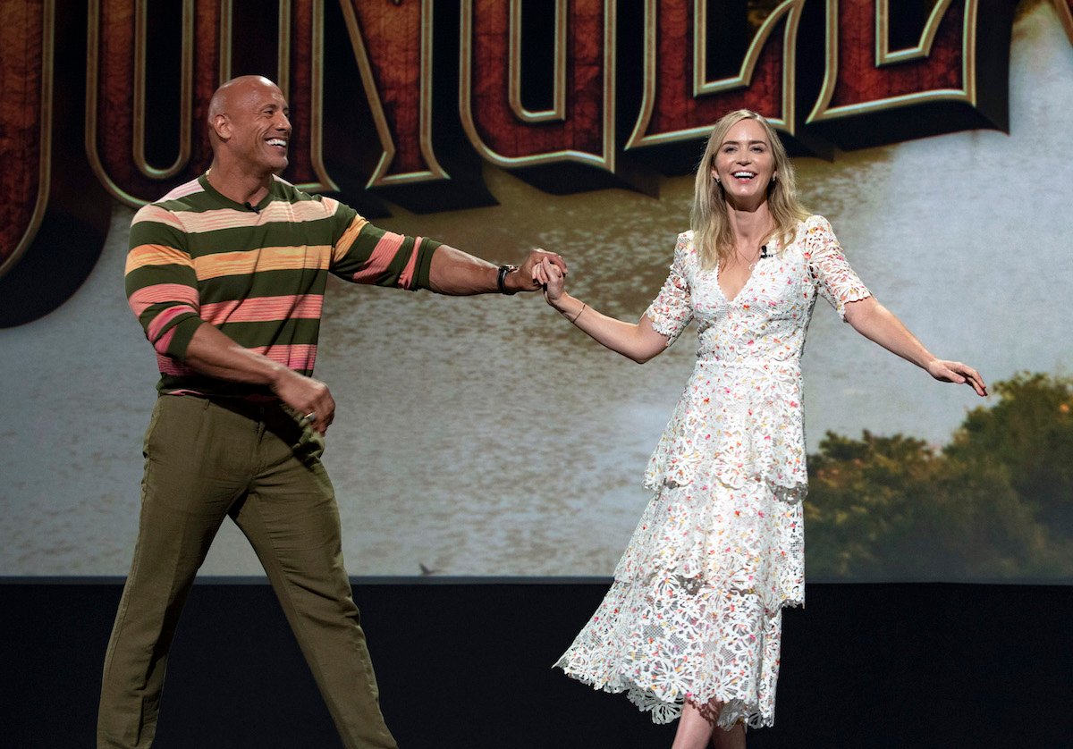 Emily Blunt and Dwayne Johnson