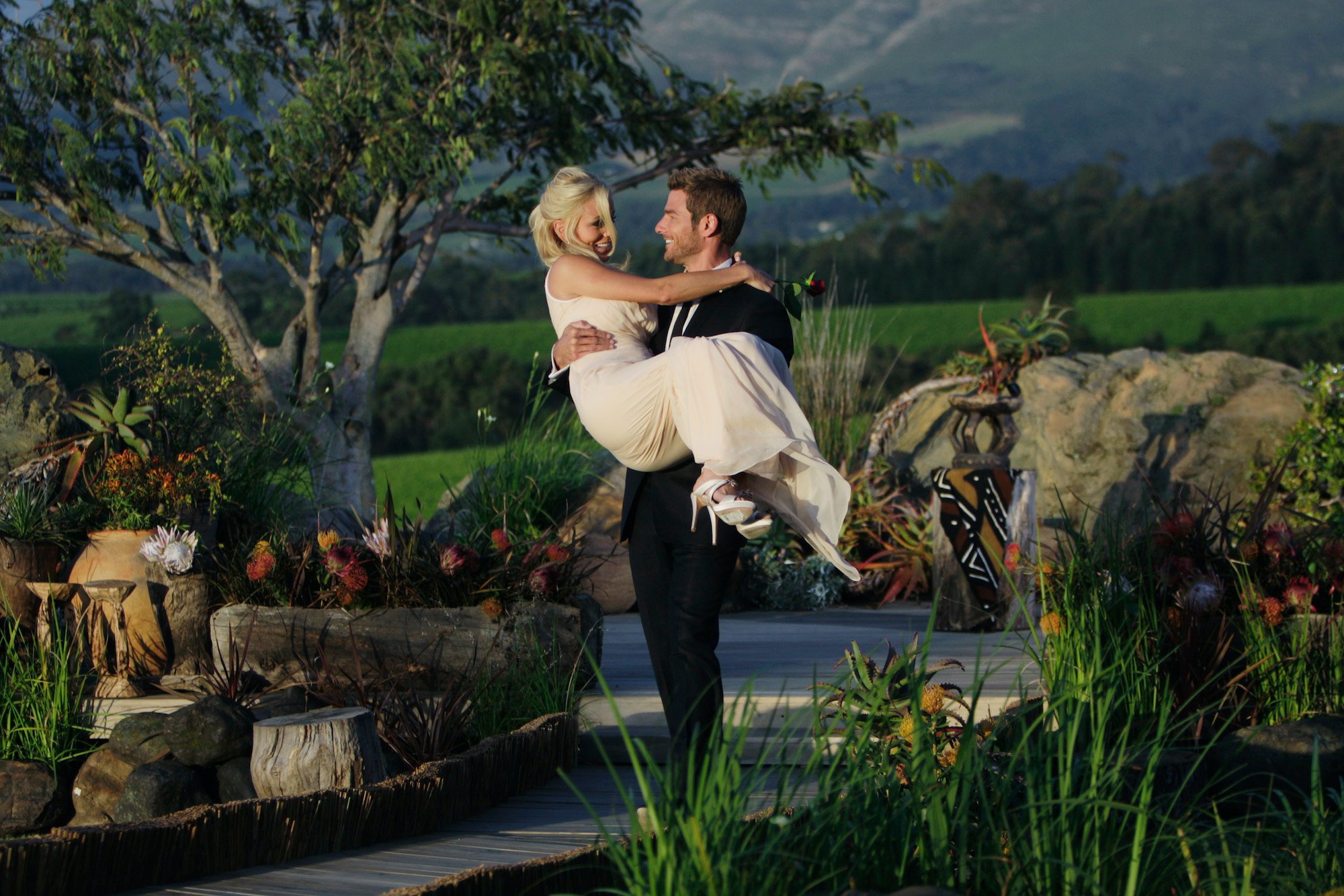 The most shocking Bachelor and Bachelorette episodes includes bachelor Brad Womack, pictured here carrying Emily Maynard