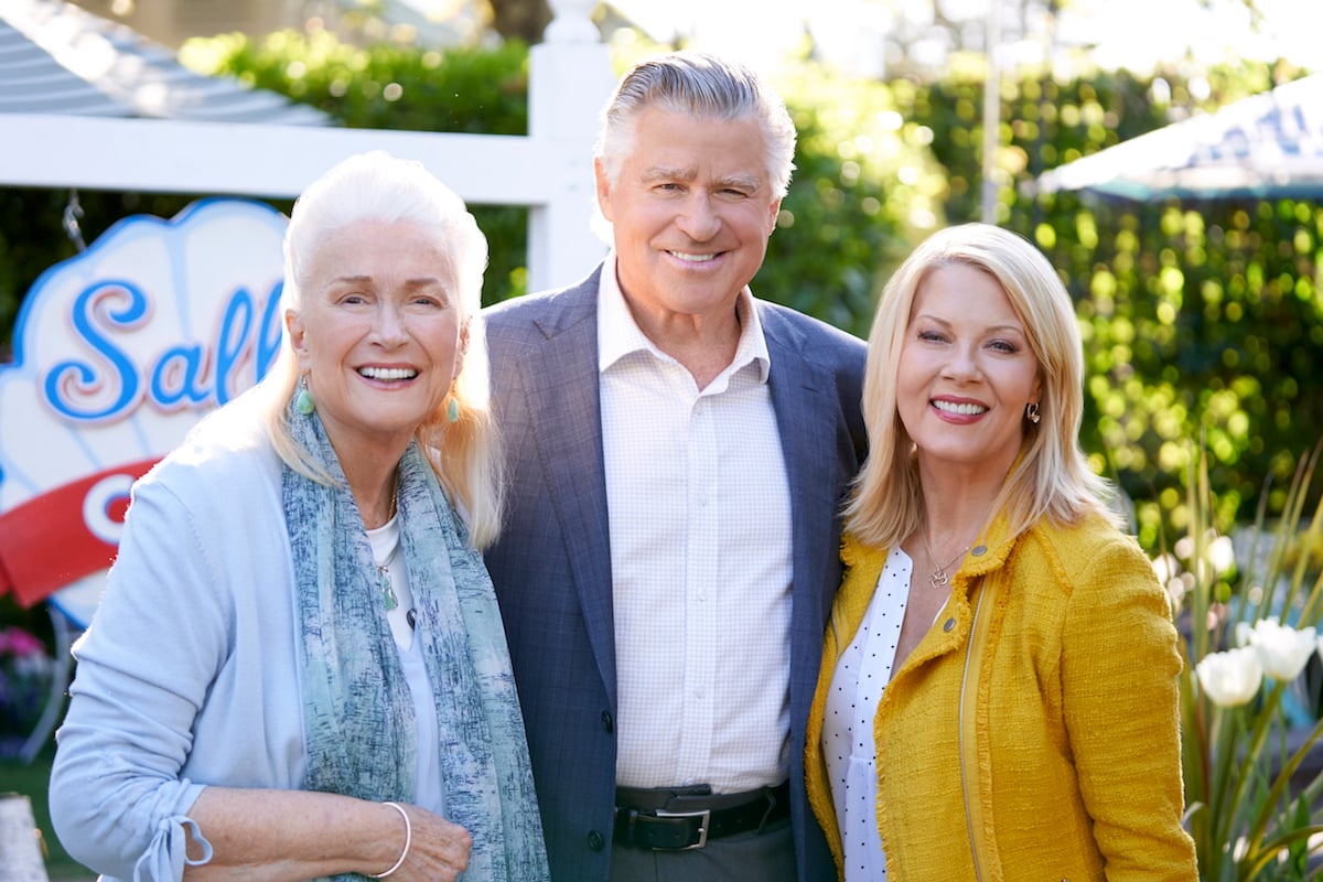 Diane Ladd, Treat Williams, and Barbara Niven standing next to each other in 'Chesapeake Shores'
