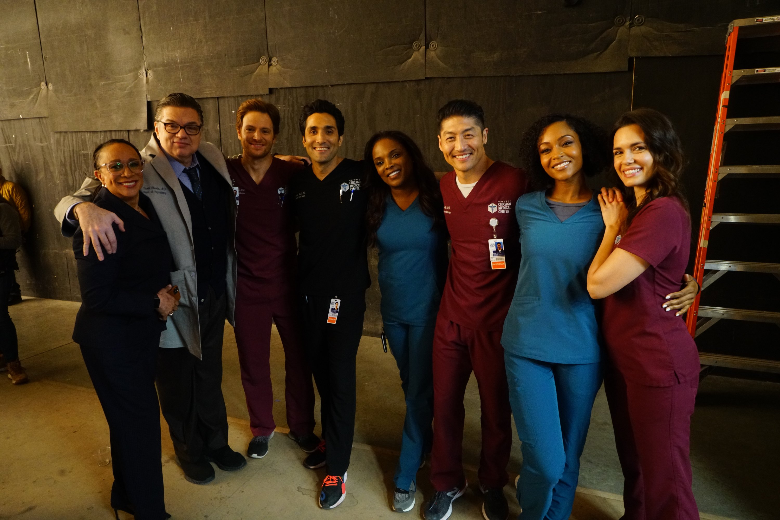 The cast of Chicago Med poses together. 