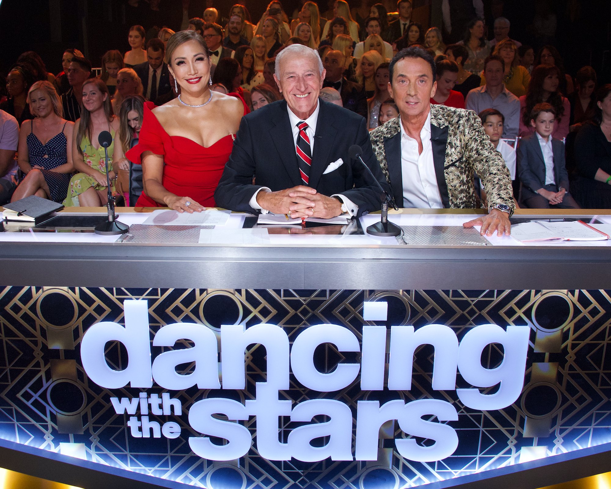 CARRIE ANN INABA, LEN GOODMAN, and BRUNO TONIOLI on the judges panel of 'Dancing With the Stars'