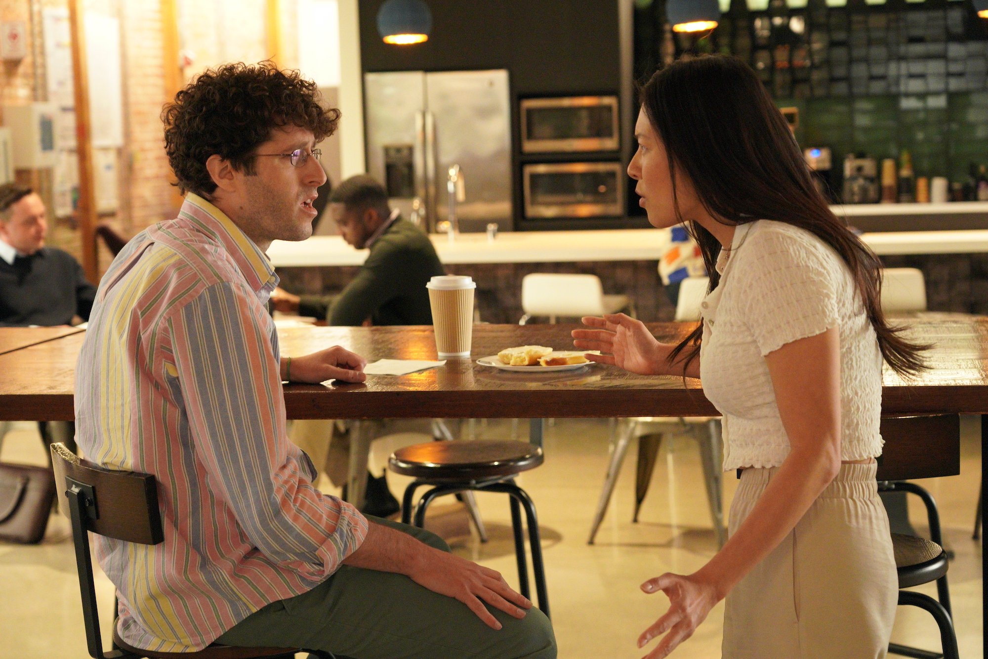 Dave 'Lil Dicky' Burd as himself and Christine Ko as Emma in 'Dave' Season 2 Episode 7 'Ad Man'