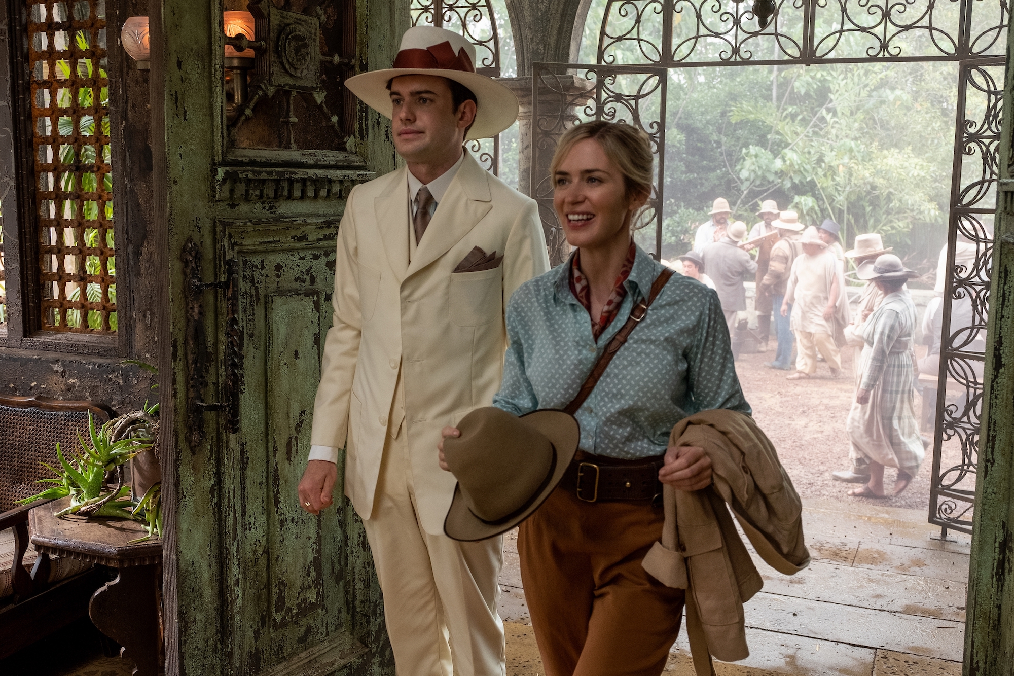 Emily Blunt and Jack Whitehall arrive in the Amazon