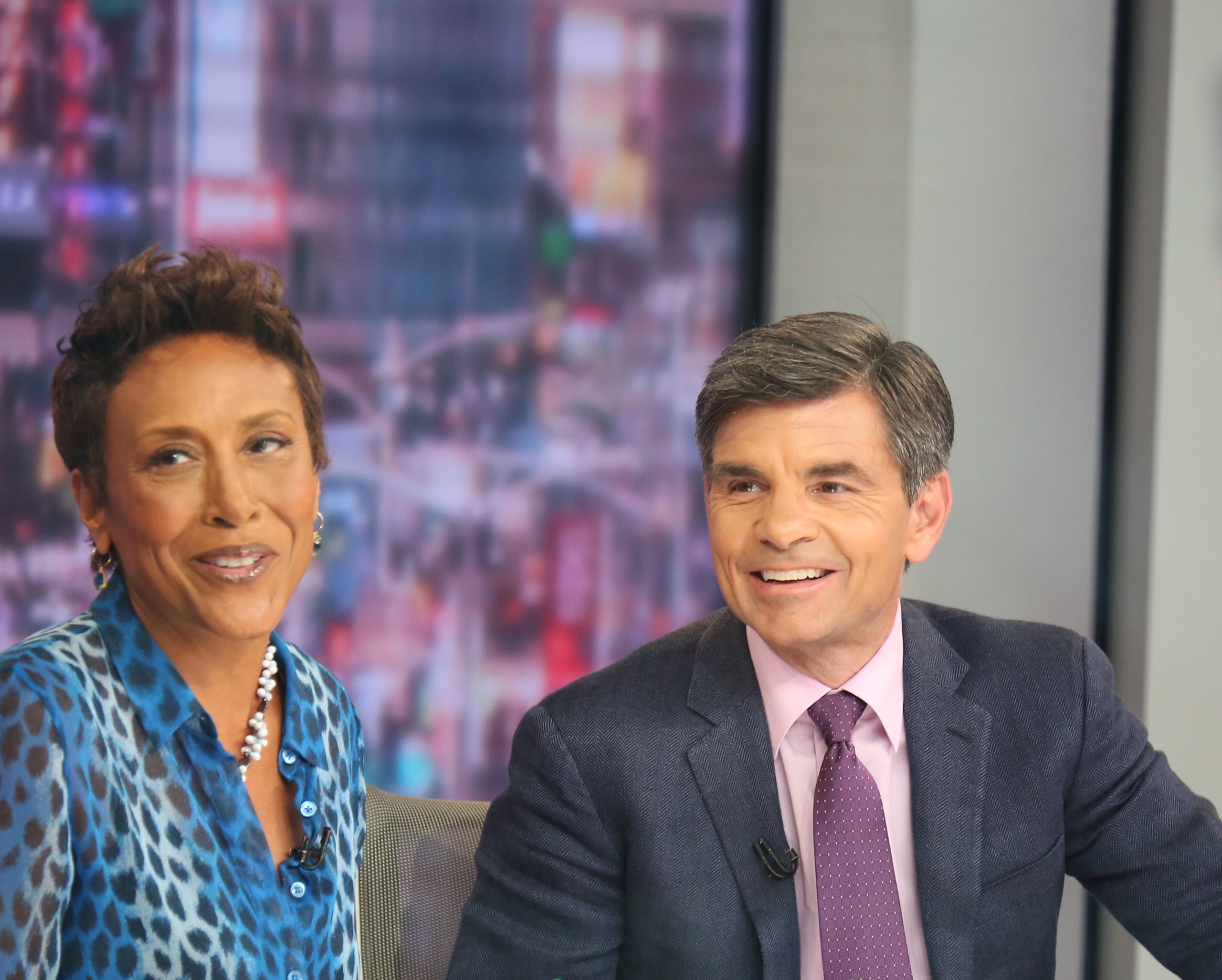 Coanchors Robin Roberts and George Stephanopoulos of 'Good Morning America'