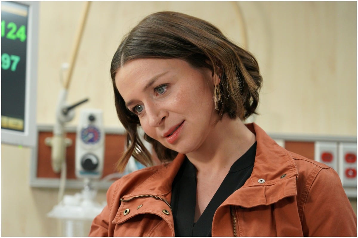 'Grey's Anatomy' actor Caterina Scorsone filming a scene as Amelia Shepherd