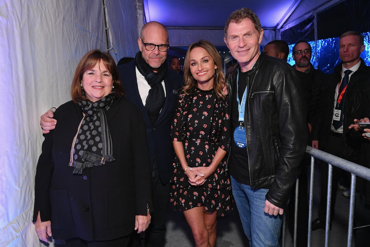 Ina Garten, Alton Brown, Giada De Laurentiis, and Bobby Flay pose together the 2018 Food Network and Cooking Channel New York City Wine and Food Festival