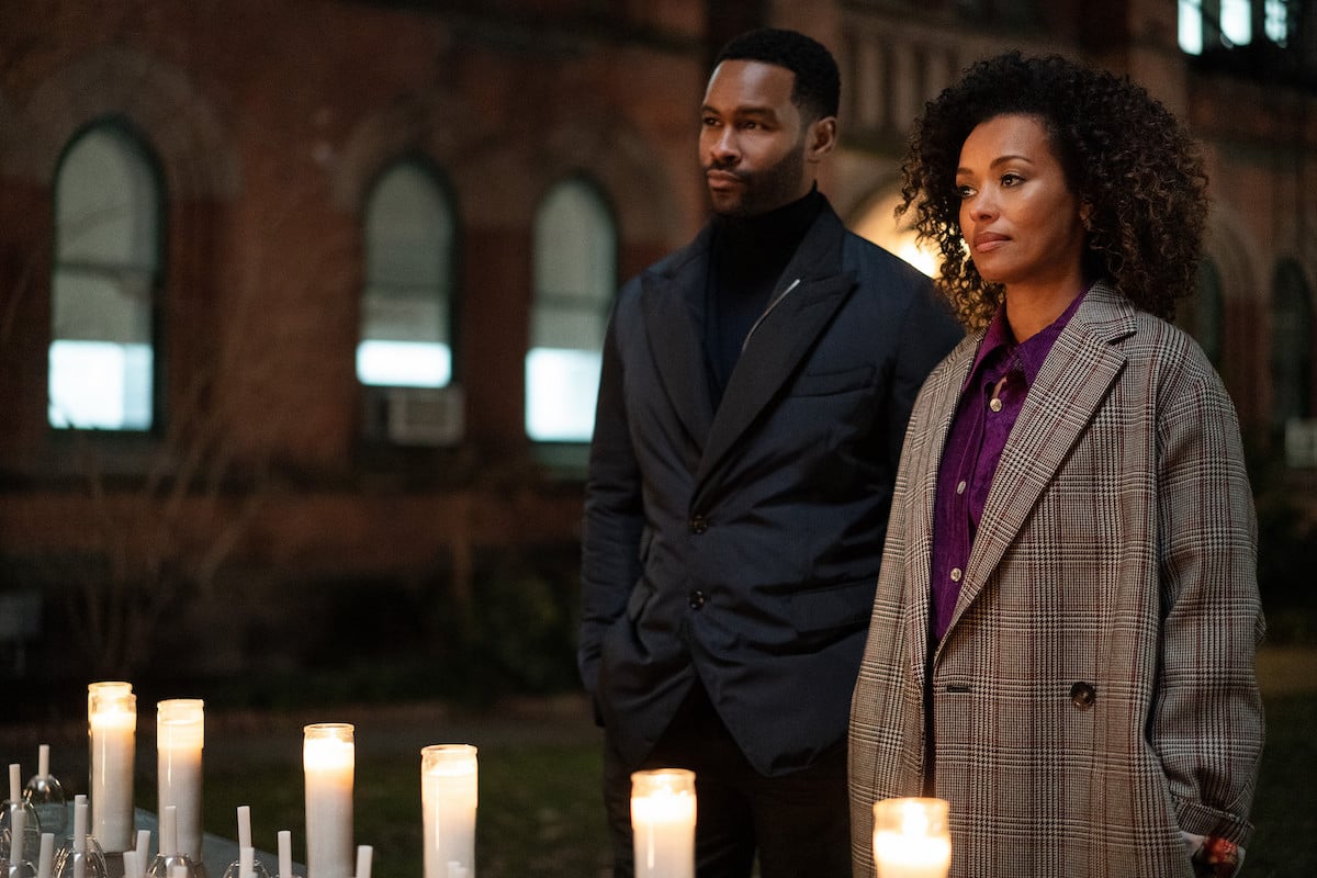 Melanie Liburd as Carrie Milgram and Justin Marcel McManus as Jabari Reynolds in 'Power Book II: Ghost'