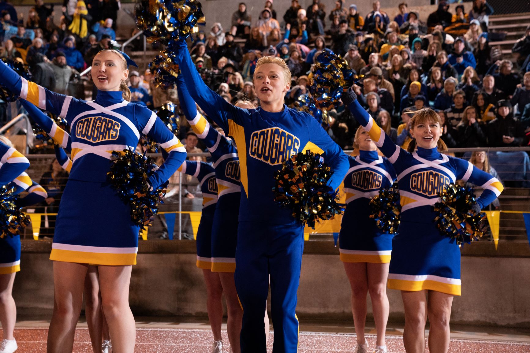 Jadin Bell (Reid Miller) cheerleading in Joe Bell