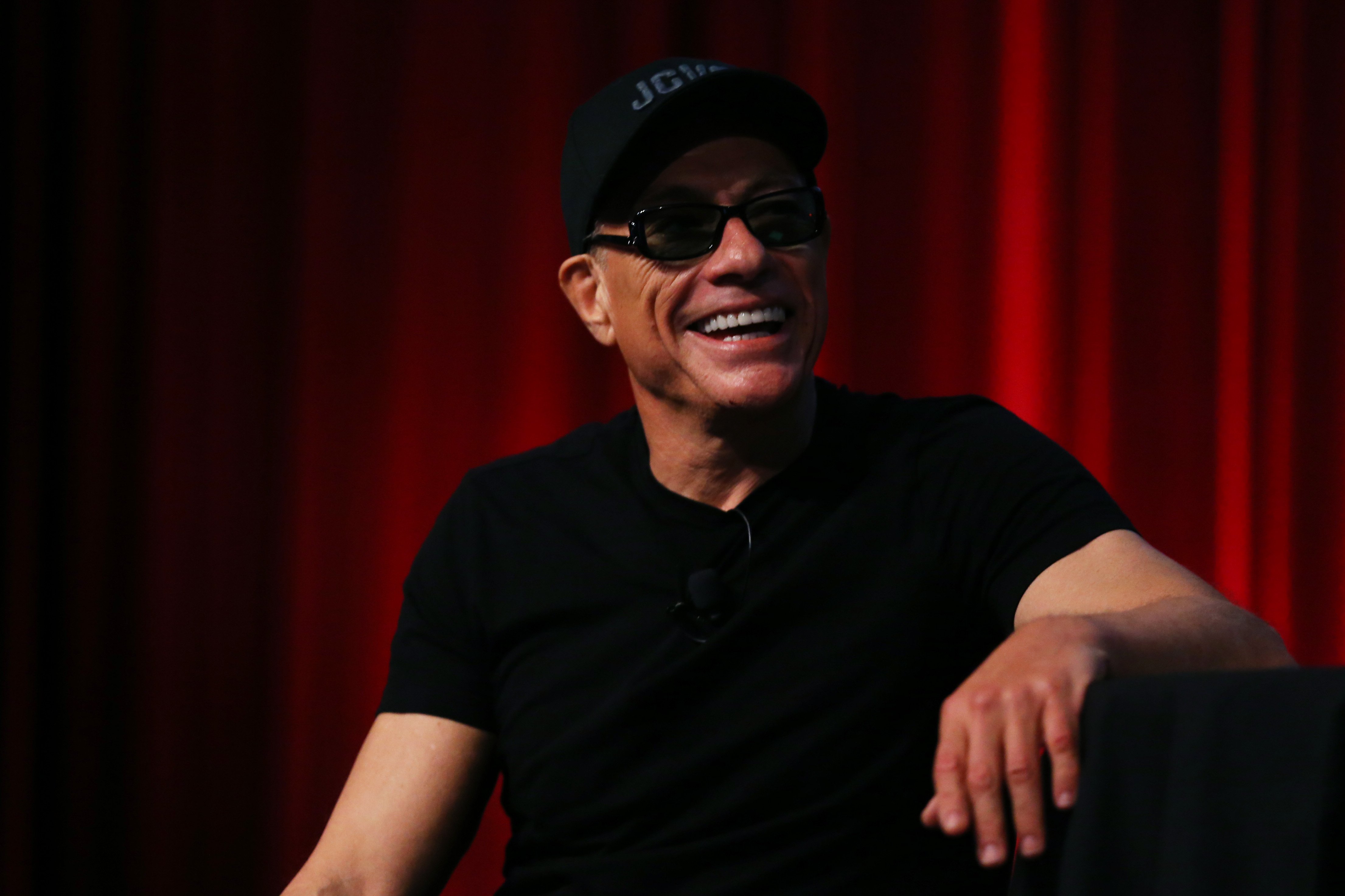 Jean-Claude Van Damme speaks at a Q&A 