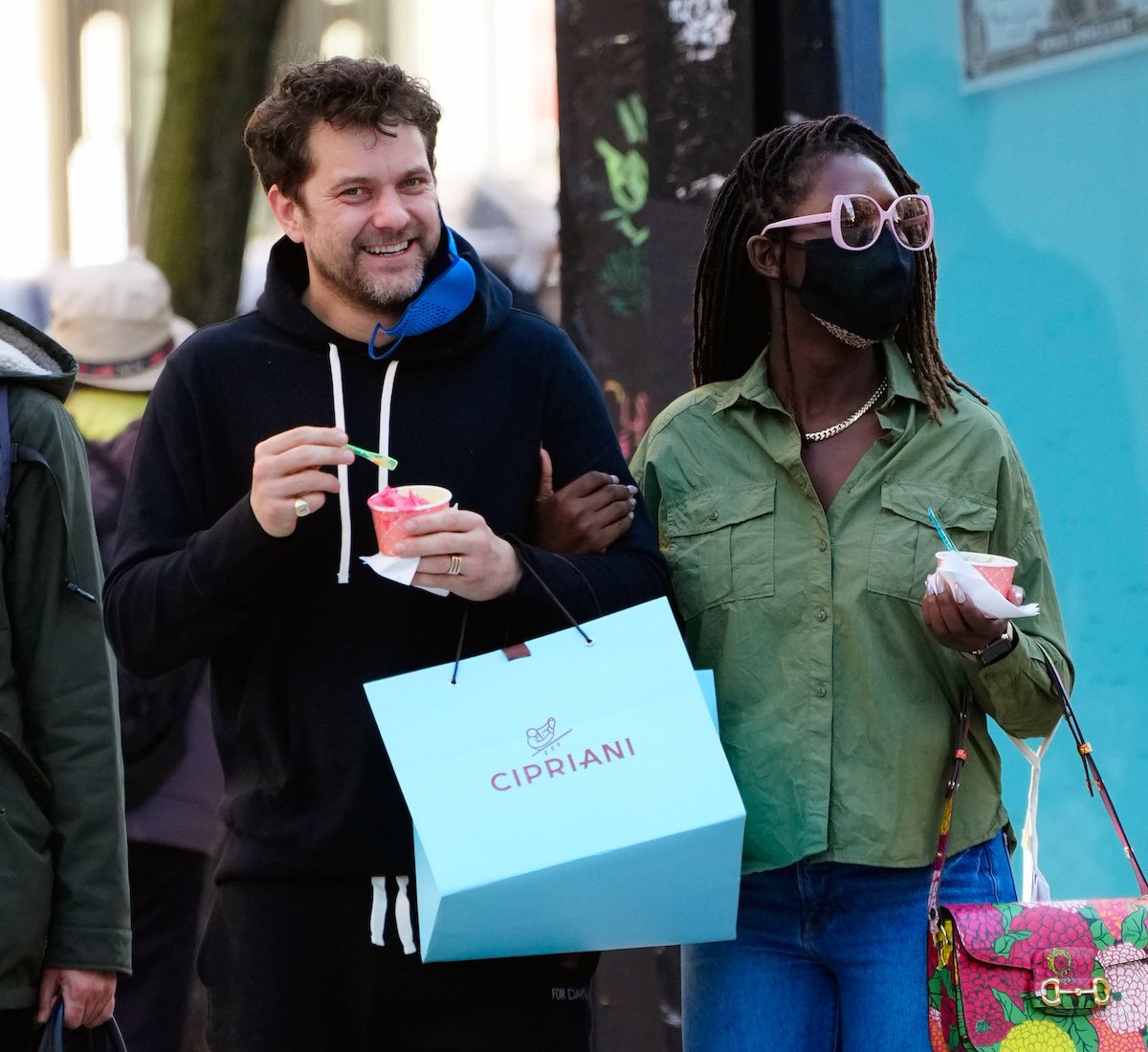 Joshua Jackson with his wife Jodie Turner-Smith