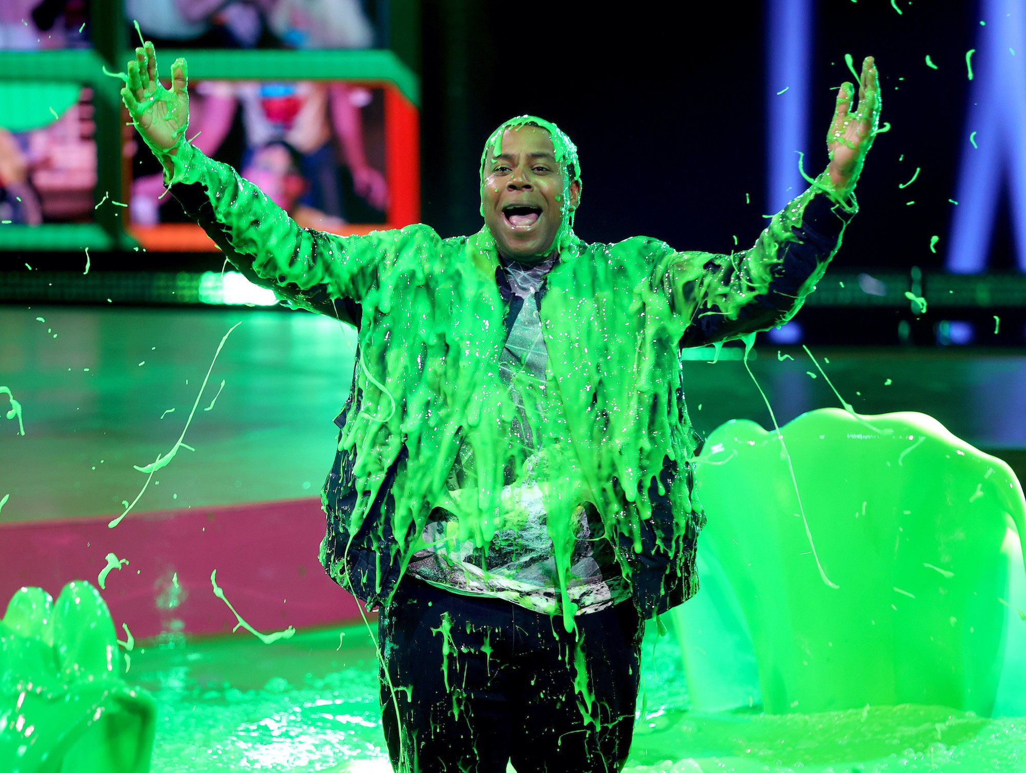 Kenan Thompson gets slimed at the Nickelodeon Kids' Choice Awards.