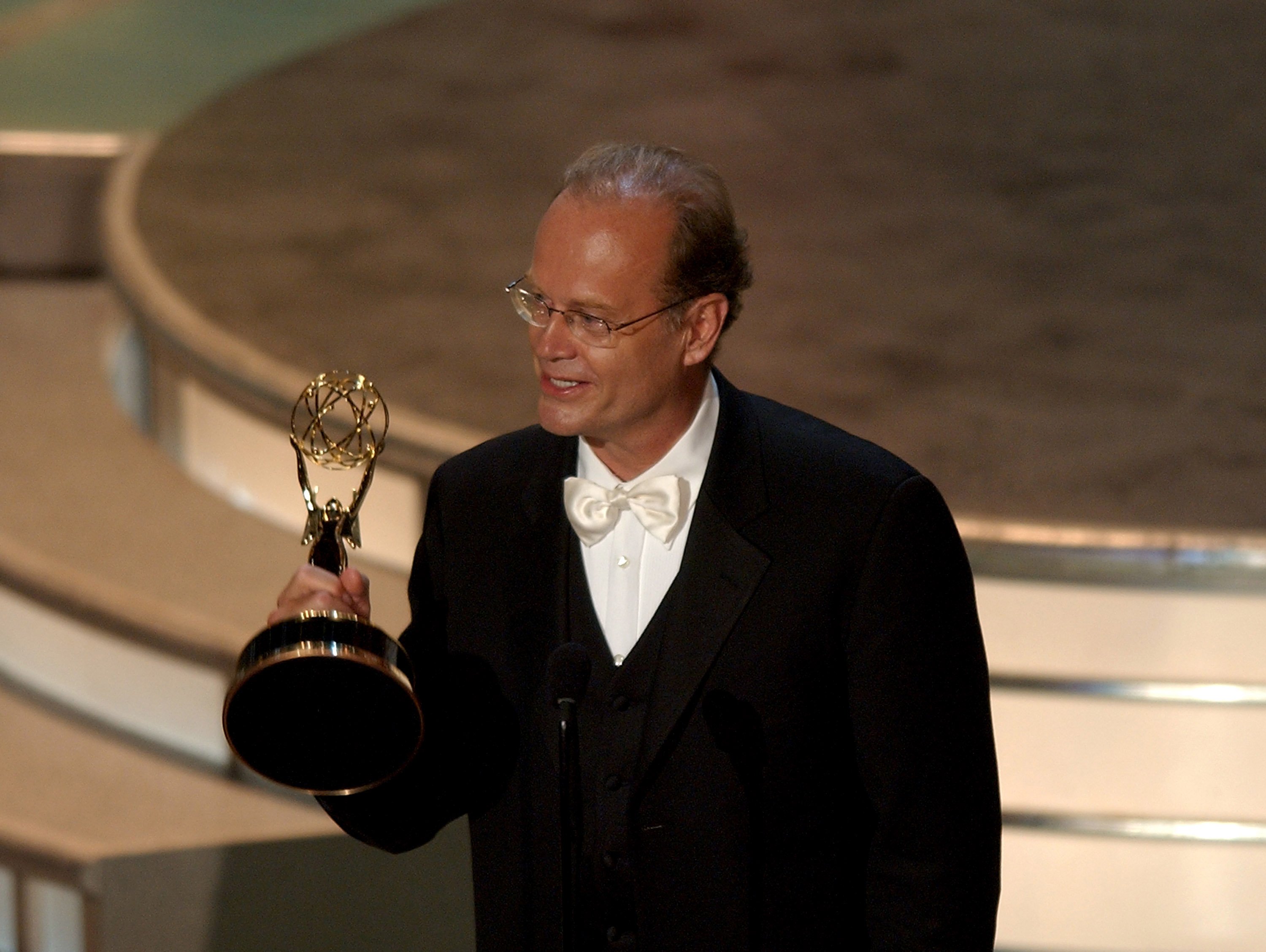 Kelsey Grammer on stage at the 56th Annual Primetime Emmy Awards accepting the award for Outsanding Lead Actor in a Comedy Series for his work on 'Frasier' 