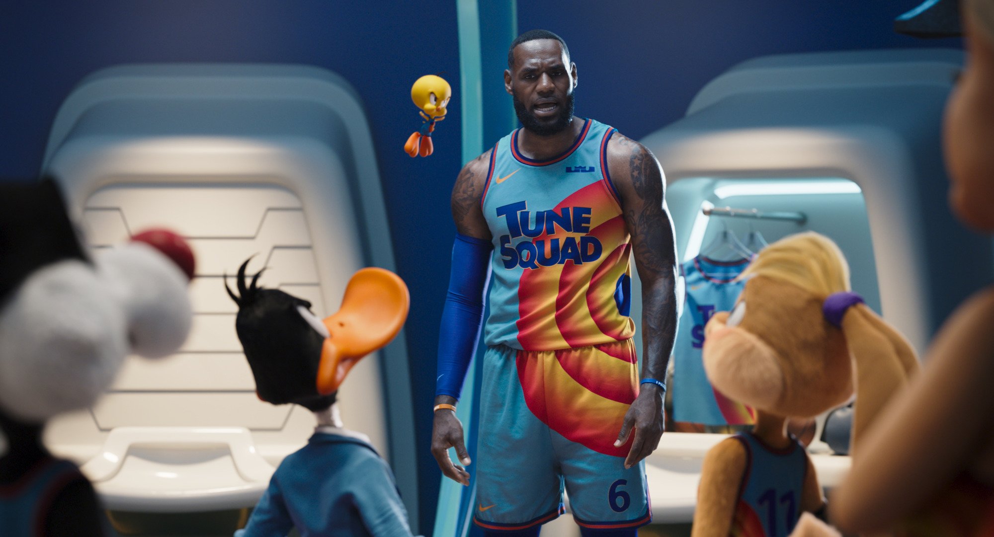 LeBron James coaches the Looney Tunes