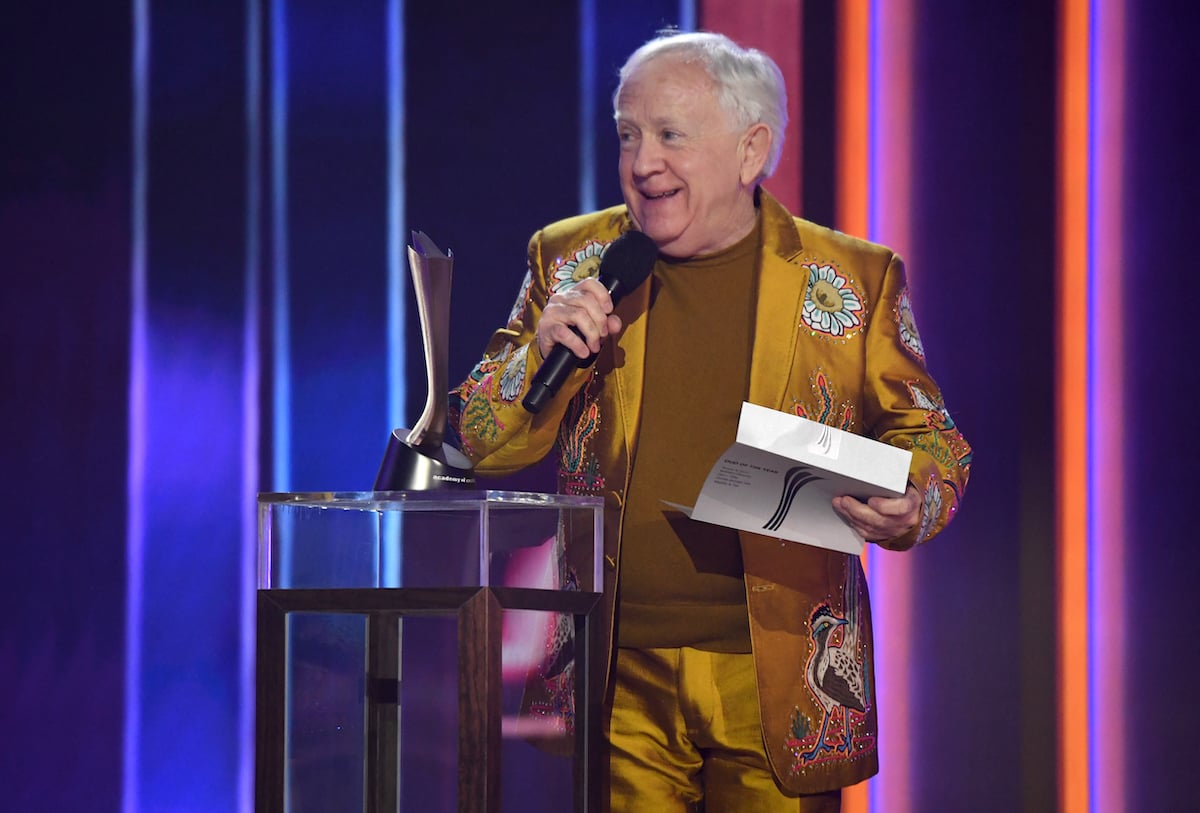 Leslie Jordan speaks on stage at the 56th Academy of Country Music Awards