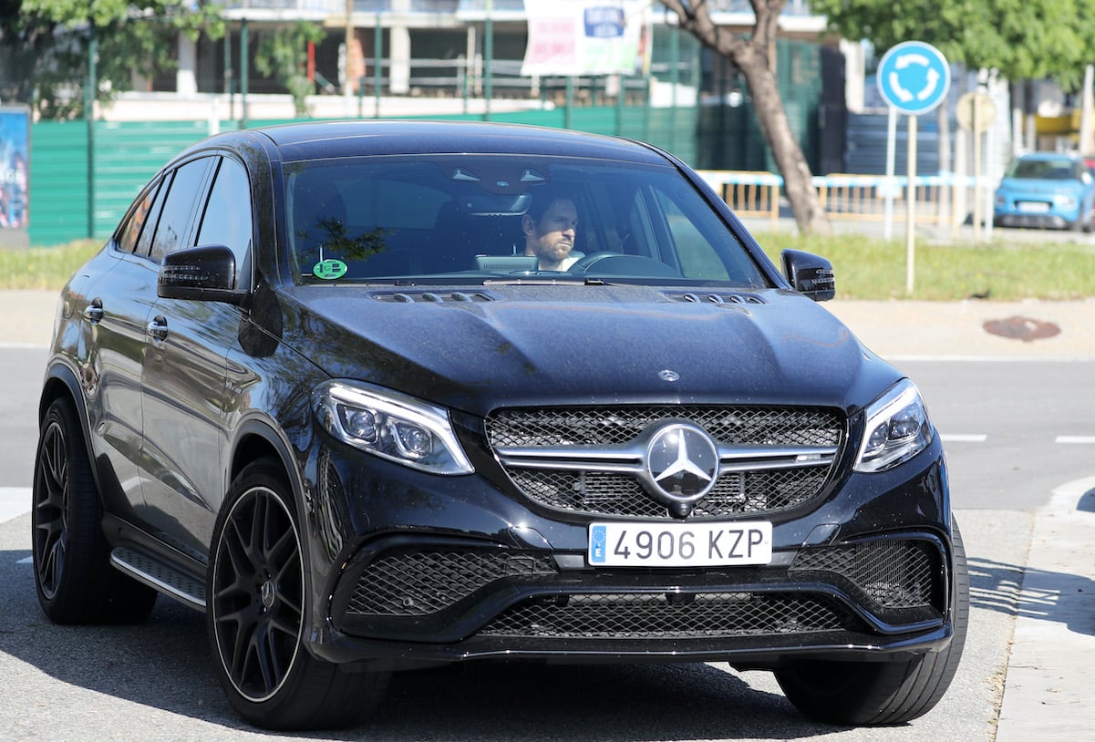 Lionel Messi spotted in a Mercedes in 2020