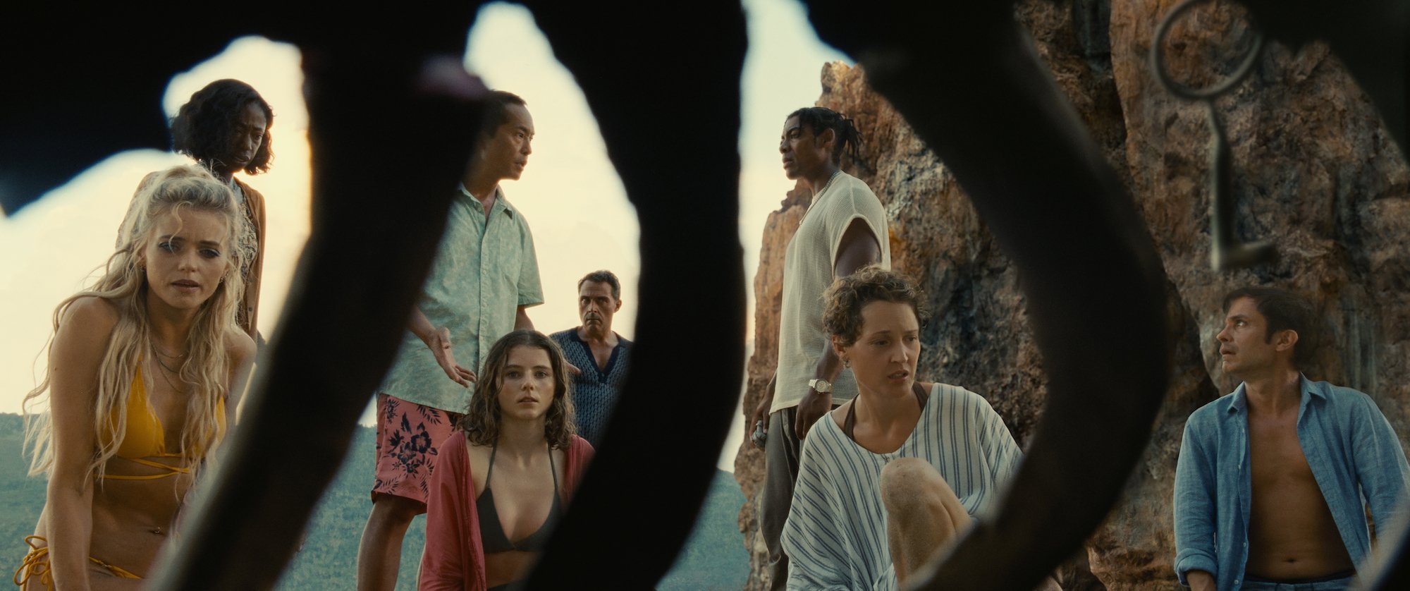 M. Night Shyamalan's Old cast look at bones on the beach