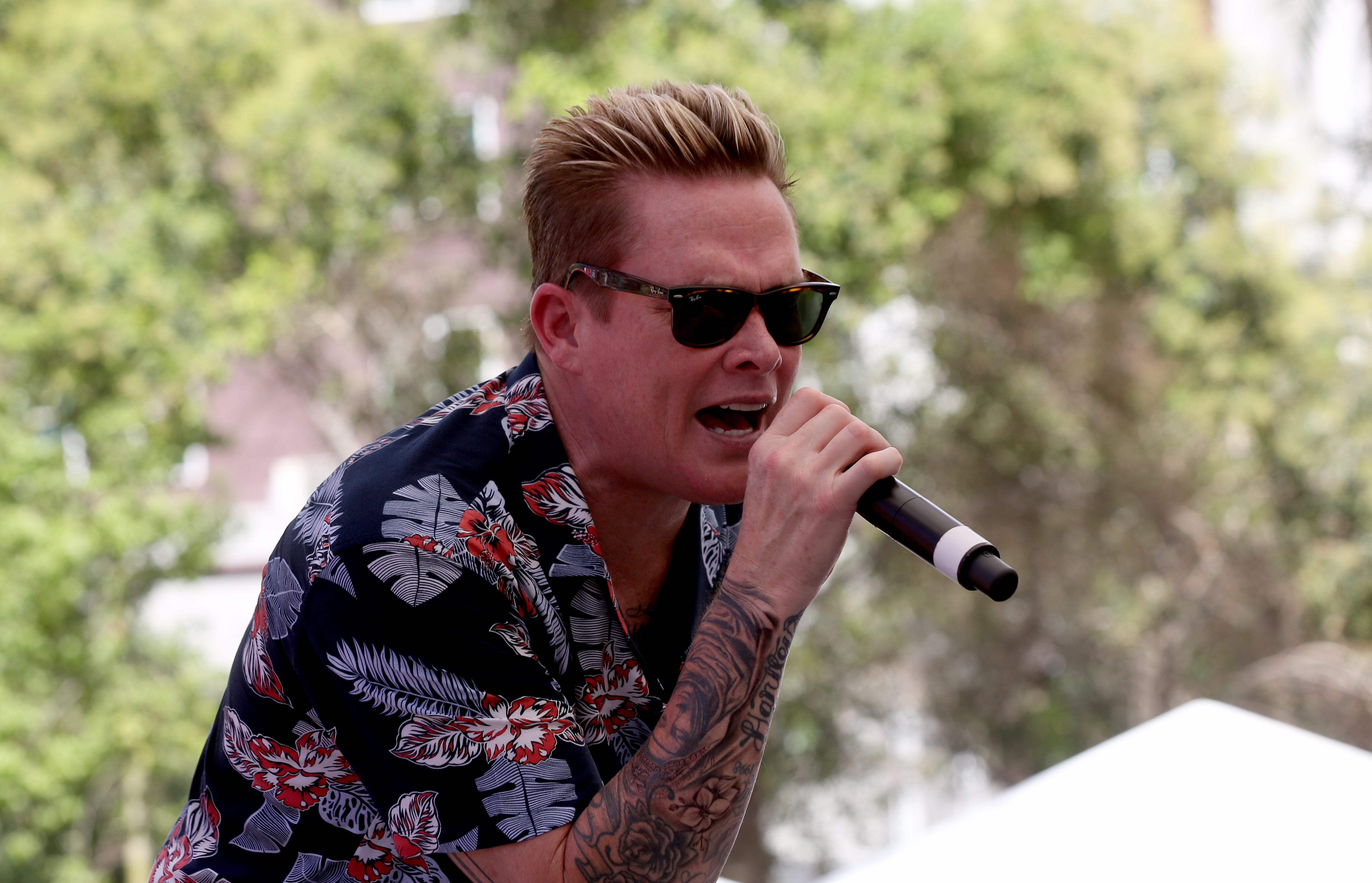 Mark McGrath singing on stage