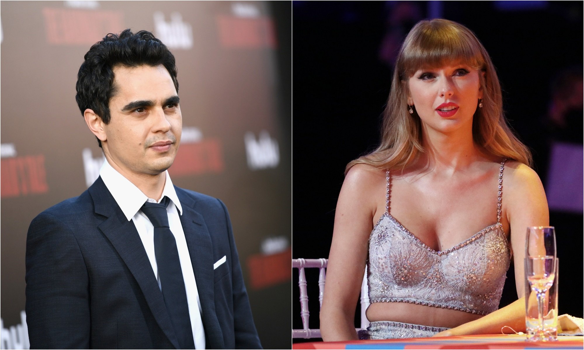 A joined photo of actor Max Minghella in 2018 and singer-songwriter Taylor Swift in 2021