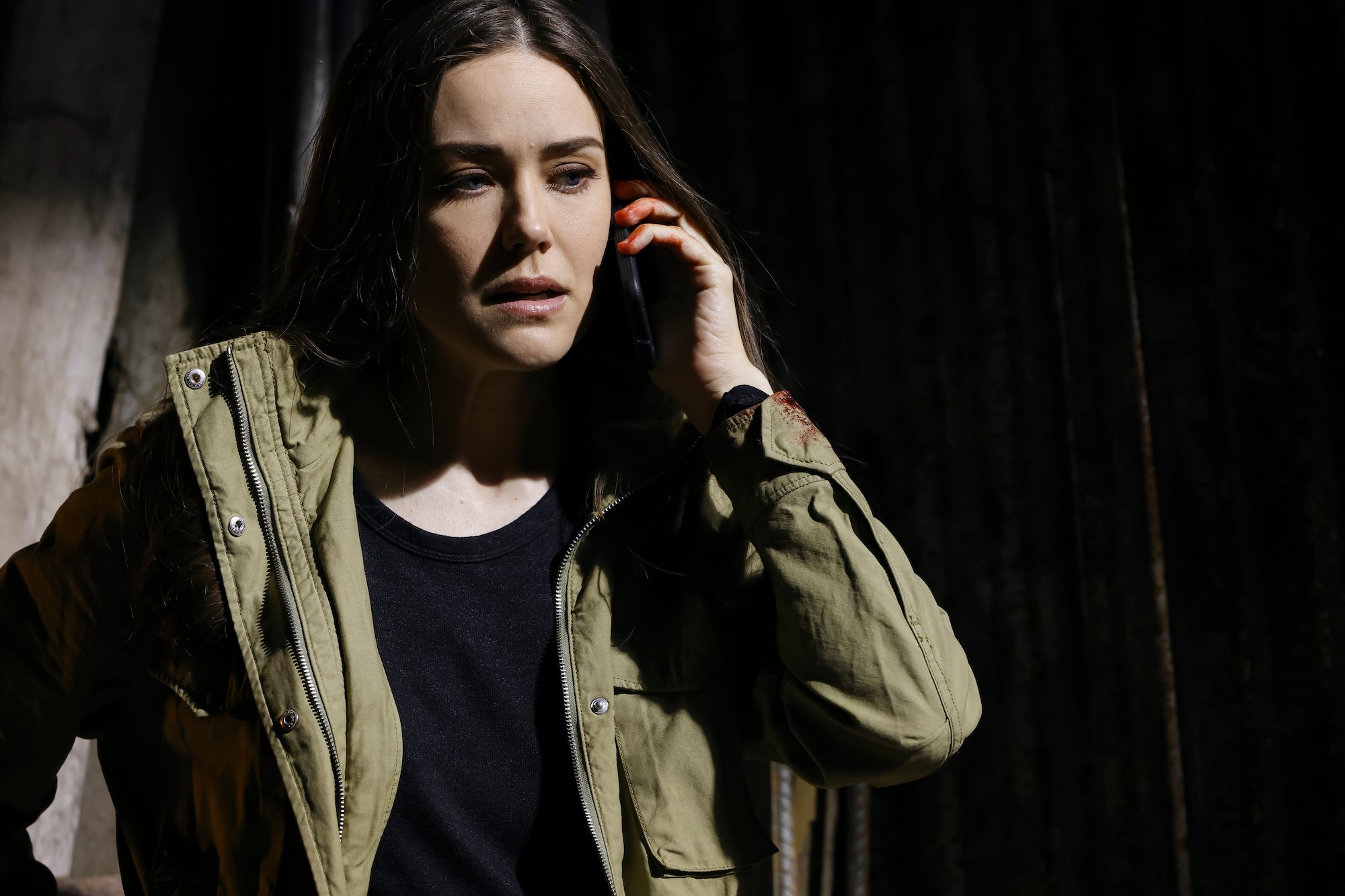Megan Boone as Liz Keen, talking on the phone