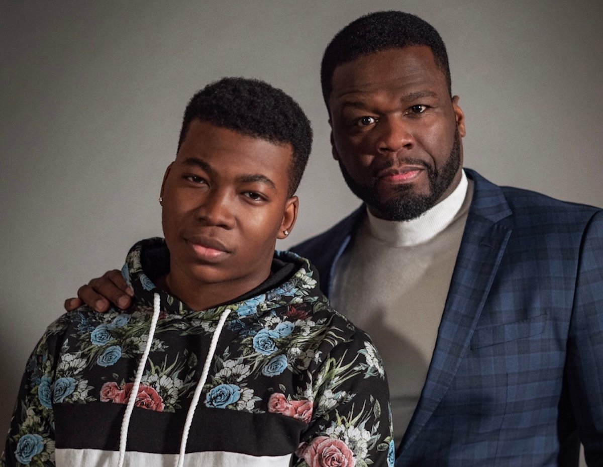 Mekai Curtis and Curtis "50 Cent" Jackson posing side by side in a photo for Power III: 'Raising Kanan'