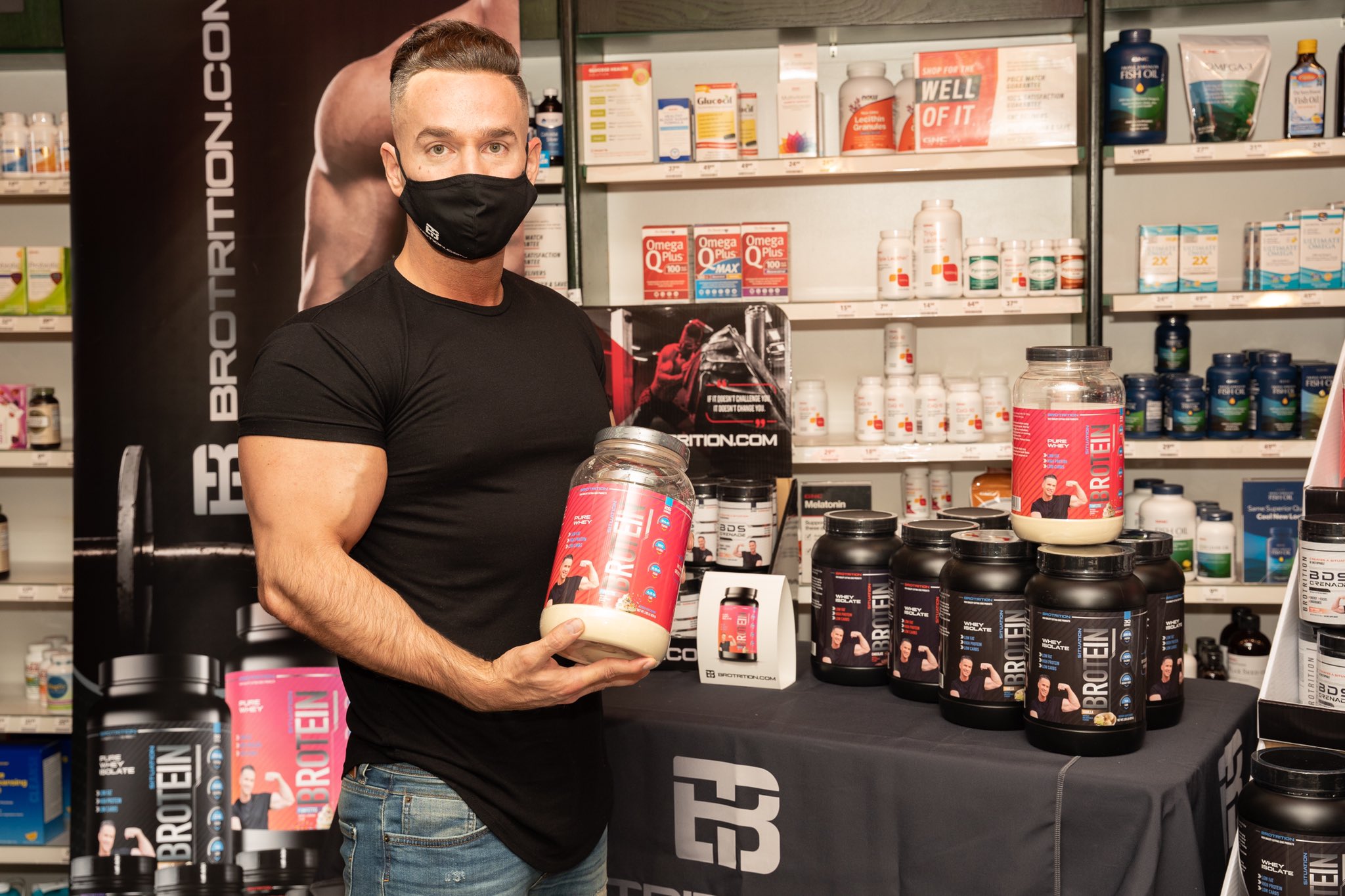 Mike 'The Situation' Sorrentino promotes his Brotrition line of workout supplements