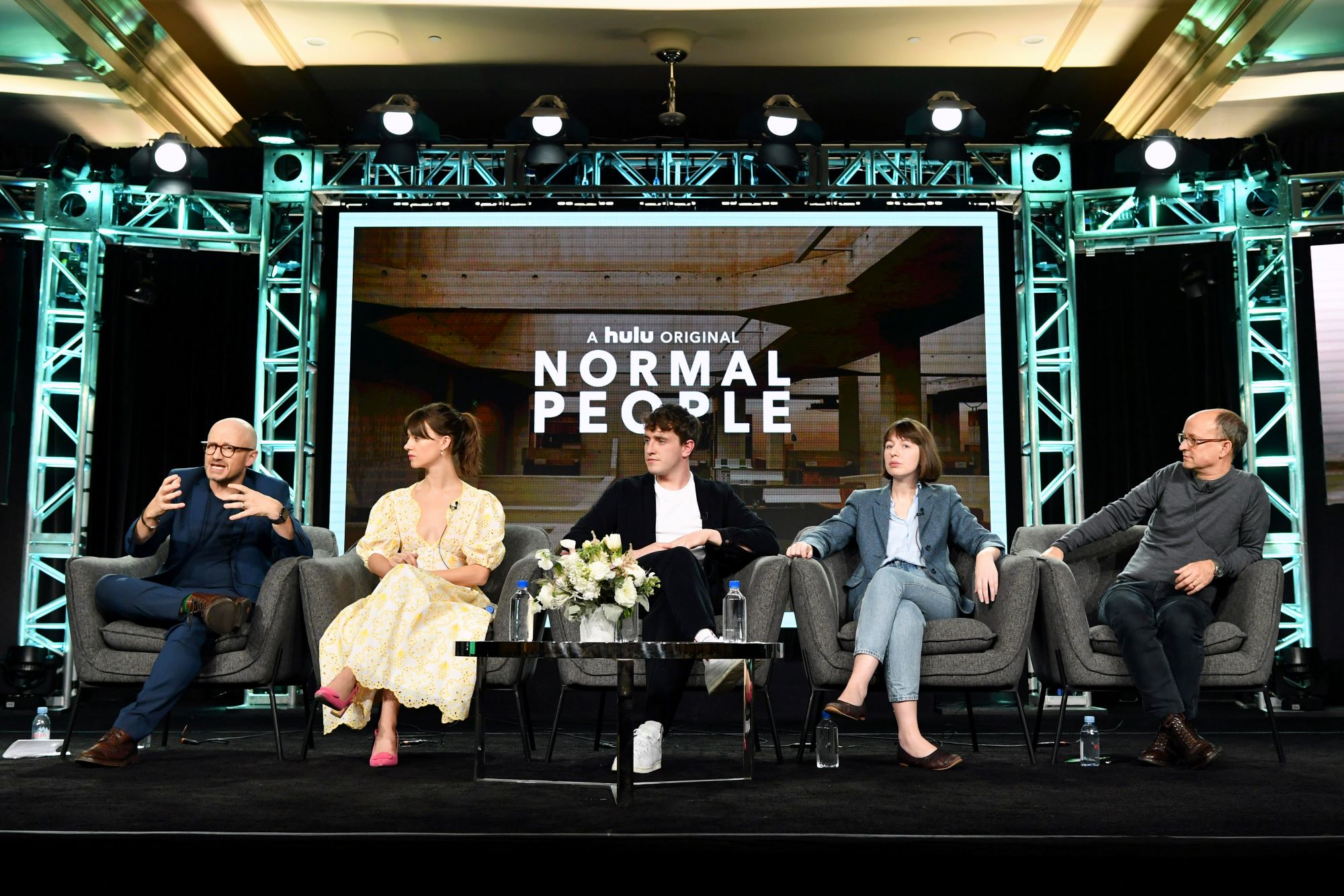 Normal People press tour stage featuring cast members
