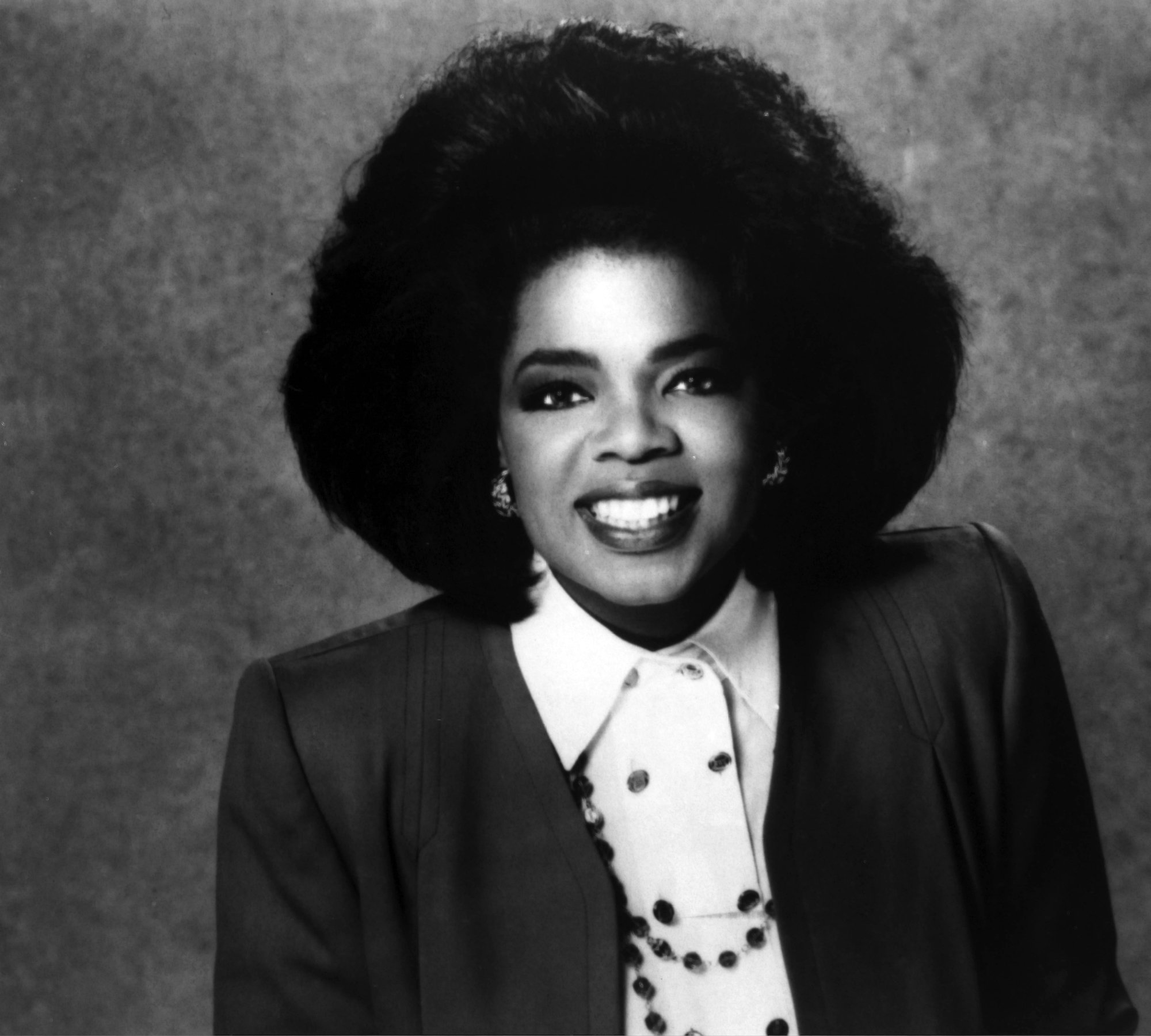 A portrait of Oprah Winfrey in the 1970s