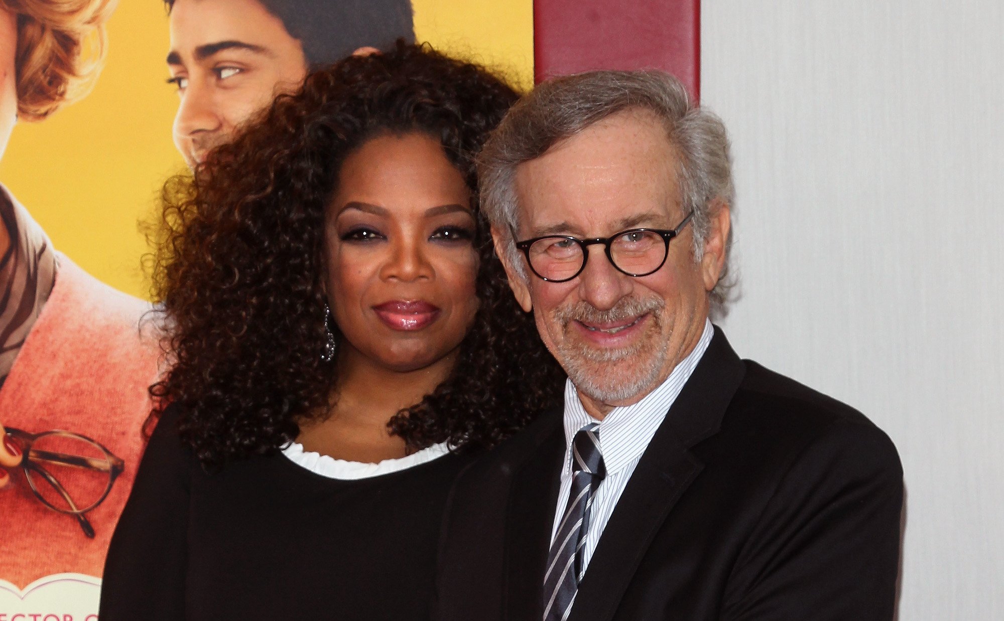 Oprah Winfrey and Steven Spielberg attending "The Hundred-Foot Journey" New York Premiere in 2014