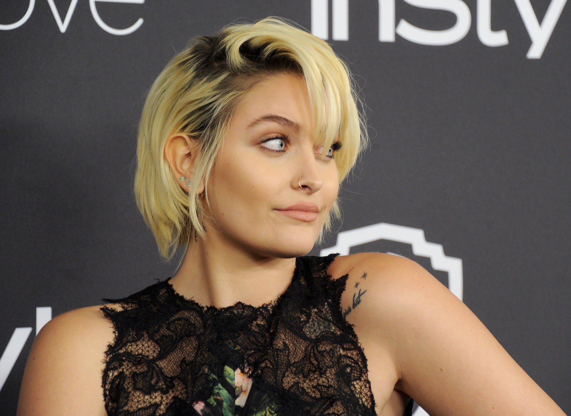 Paris Jackson with short hair