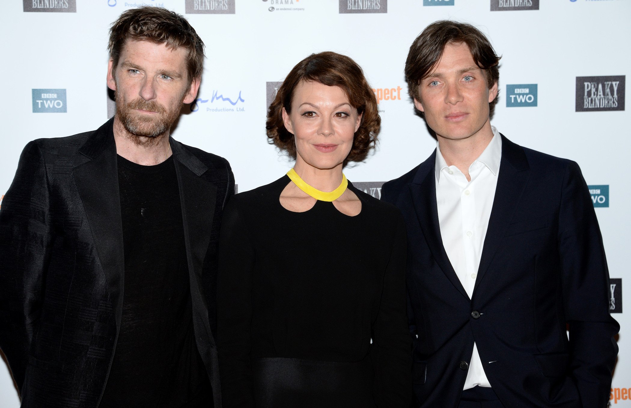 Paul Anderson, Helen McCrory, and Cillian Murphy of 'Peaky Blinders' Season 6 attend the 'Peaky Blinders' premiere.