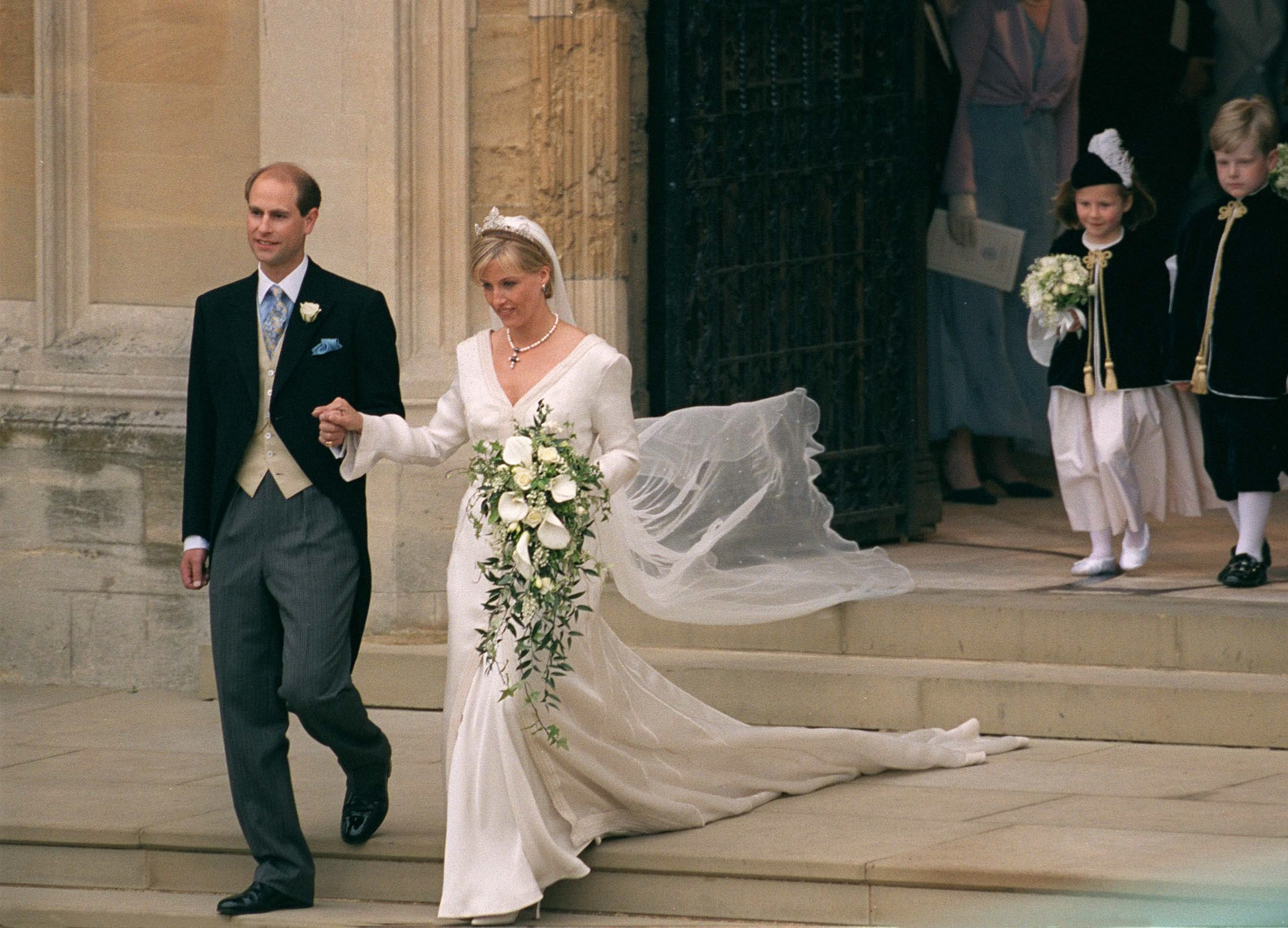Prince Edward and Sophie Rhys-jones on their wedding day