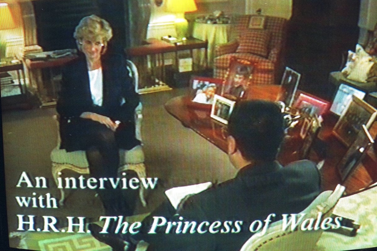 Princess Diana being interviewed by The BBC.