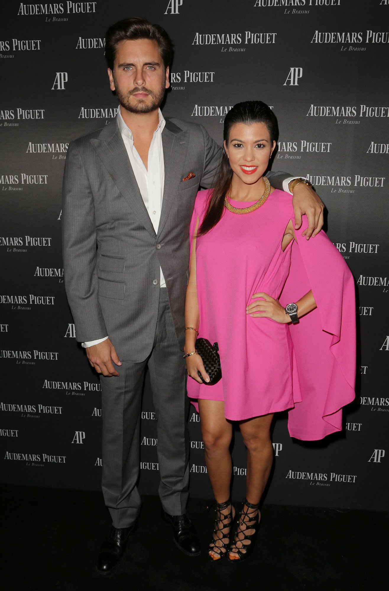 Scott Disick and Kourtney Kardashian attending the launch of new watch for Audemars Piguet