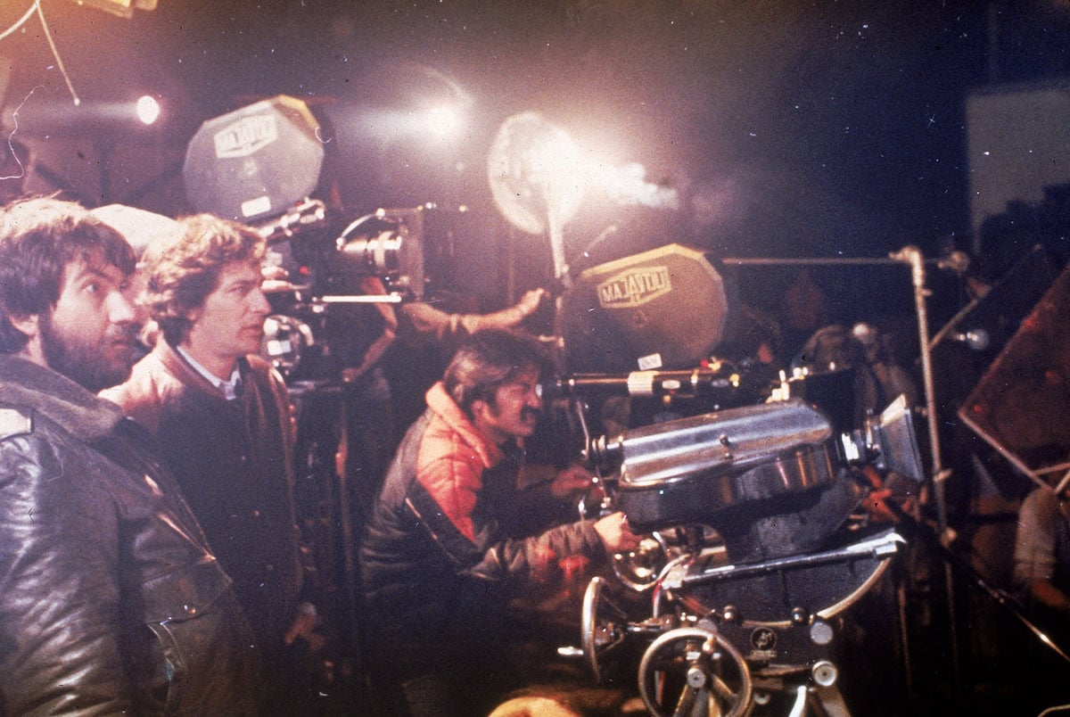 Steven Spielberg behind a camera