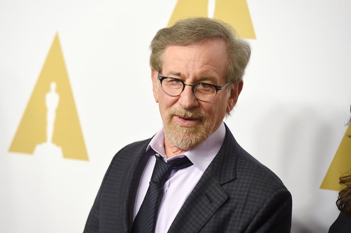 Steven Spielberg wears a suit on the red carpet at the 88th Annual Academy Awards nominee luncheon
