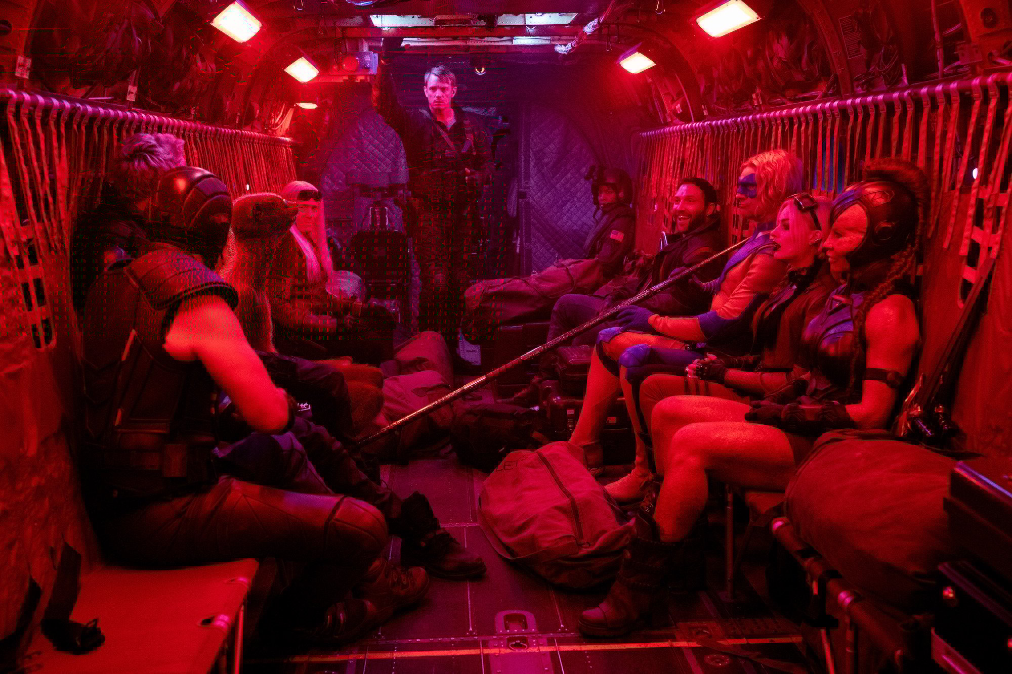 Suicide Squad sits on the plane
