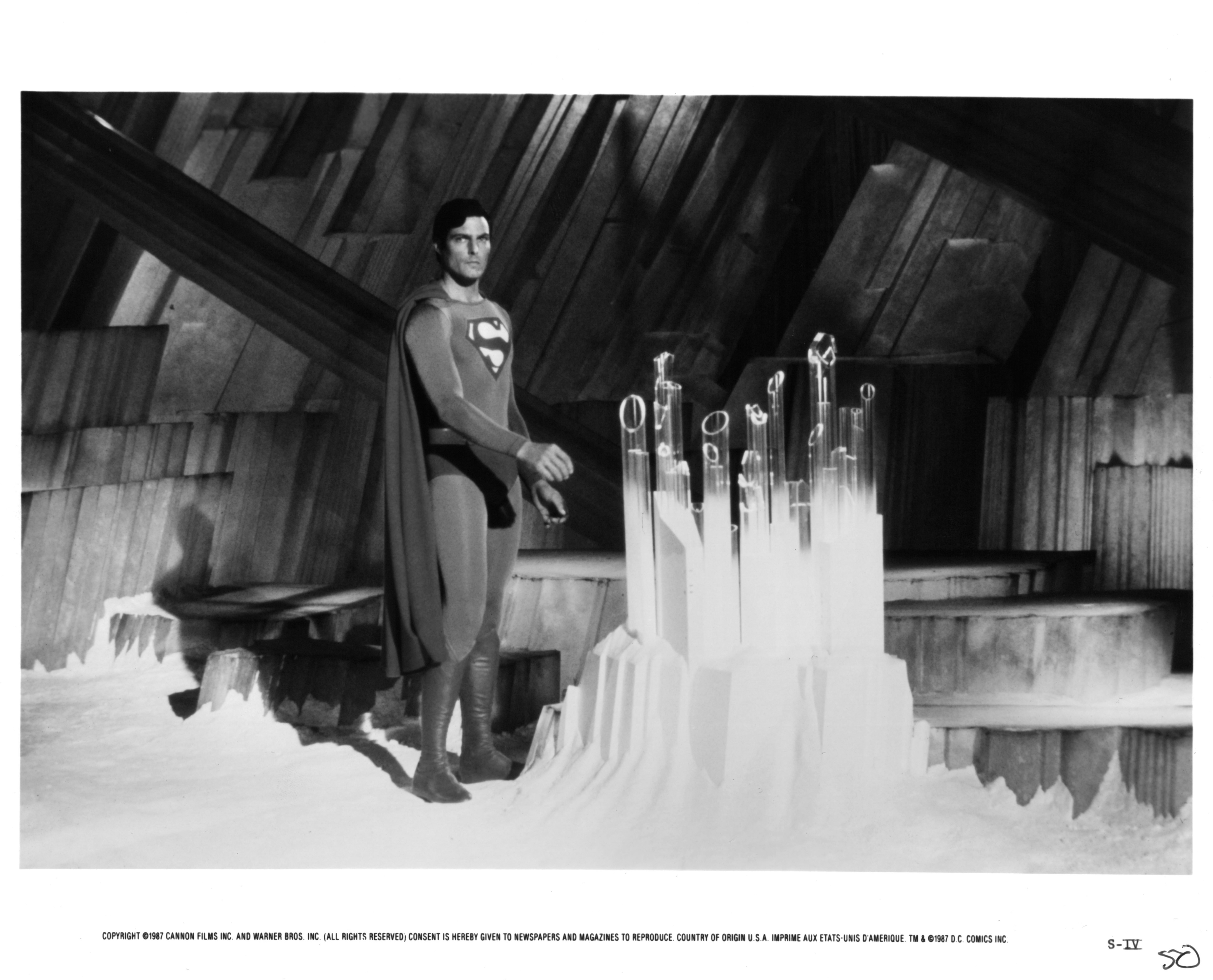 Superman visits the Fortress of Solitude in Superman IV