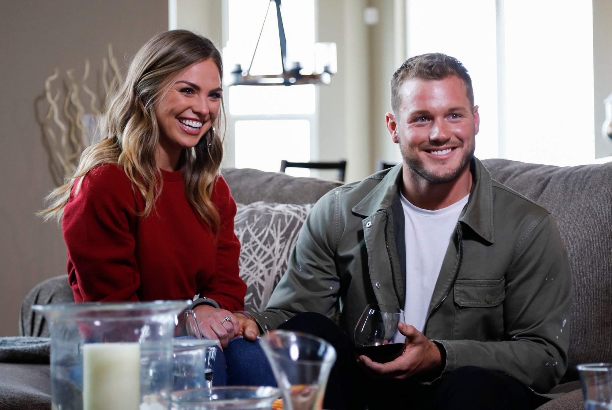 Hannah Brown and Colton Underwood laughing despite all of the 'Bachelor' rules