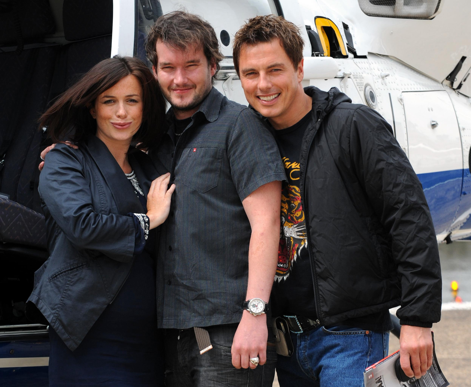 Eve Myles, Gareth David-Lloyd, and John Barrowman of 'Torchwood' in July 2009