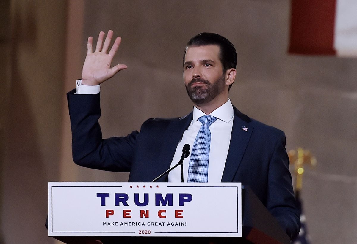 Donald Trump Jr. at a Trump rally