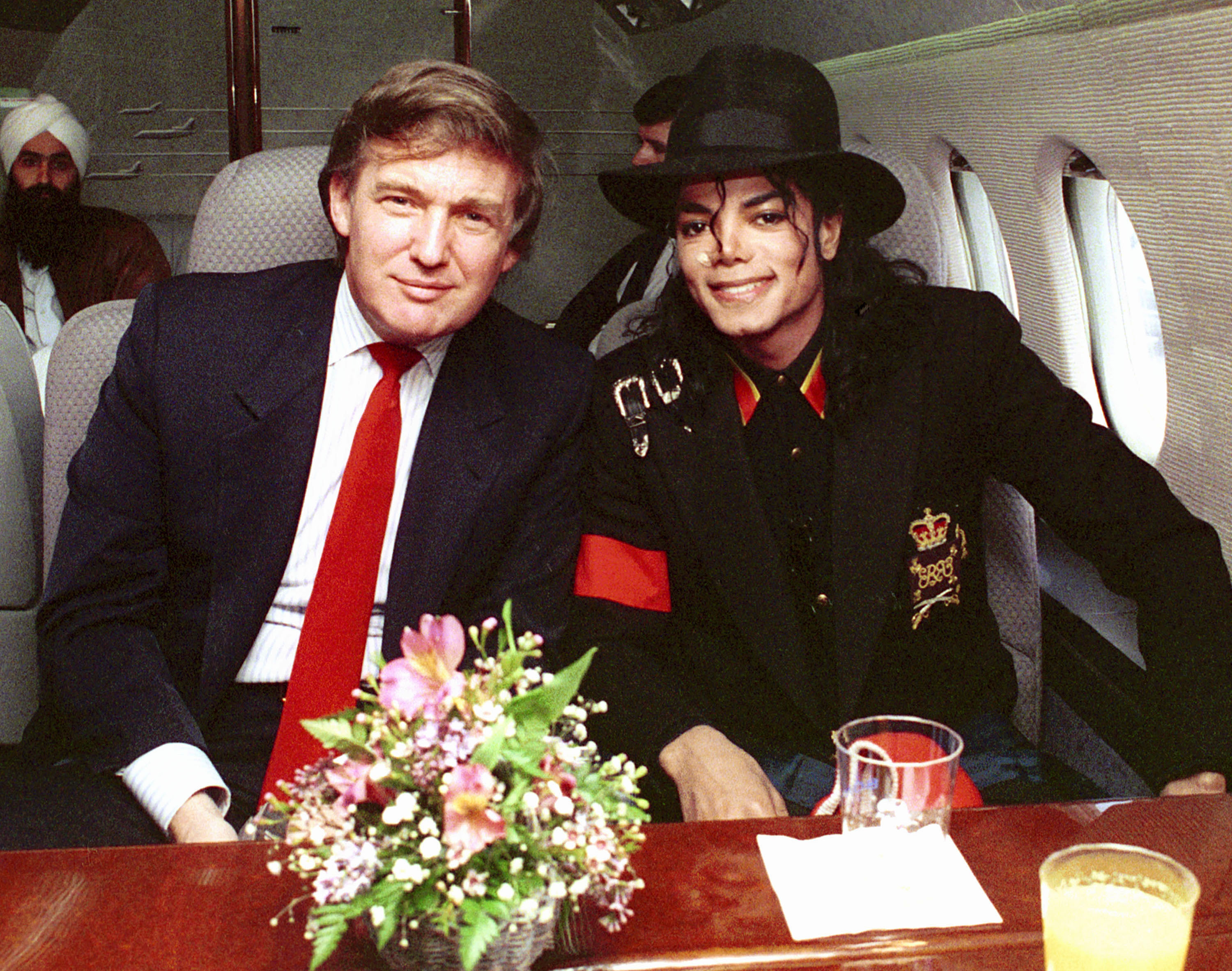 Michael Jackson and Donald Trump Await Take-off for their Visit to Child AIDS Patient Ryan White