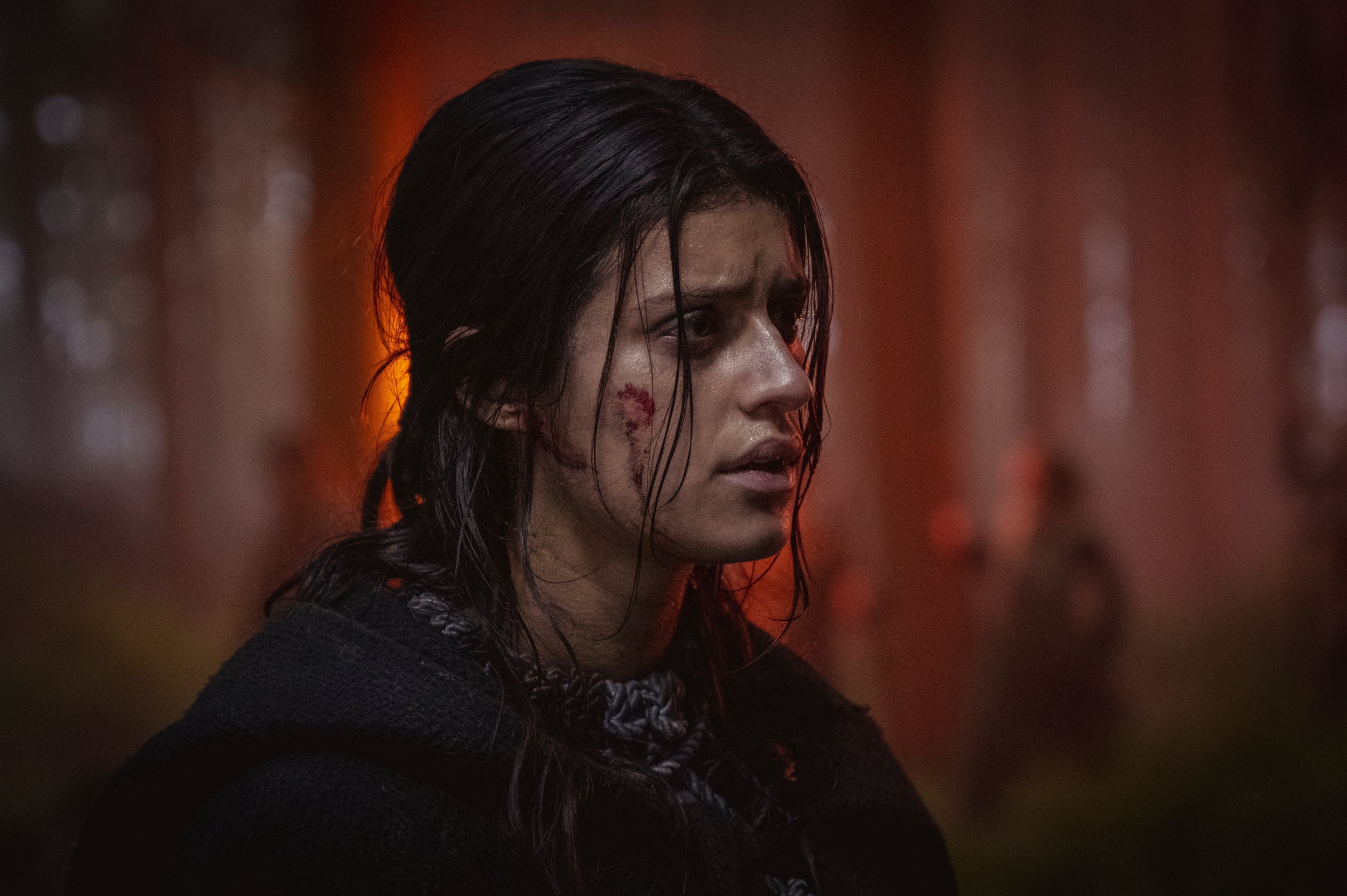 'The Witcher' Season 2 image of Yennefer of Vengerberg with blood on her face