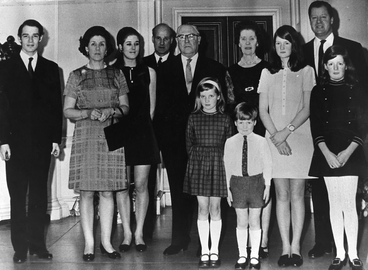 Princess Diana and her family at the Golden Wedding of the 7th Earl and Countess of Spencer.