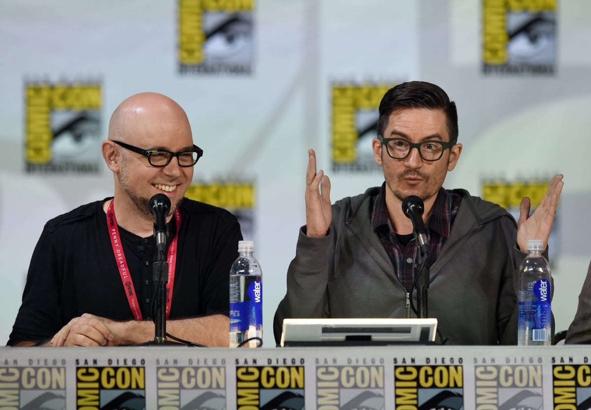 'Avatar: The Last Airbender' co-creators Michael DiMartino and Bryan Konietzko at 'Legend Of Korra' panel, 2014