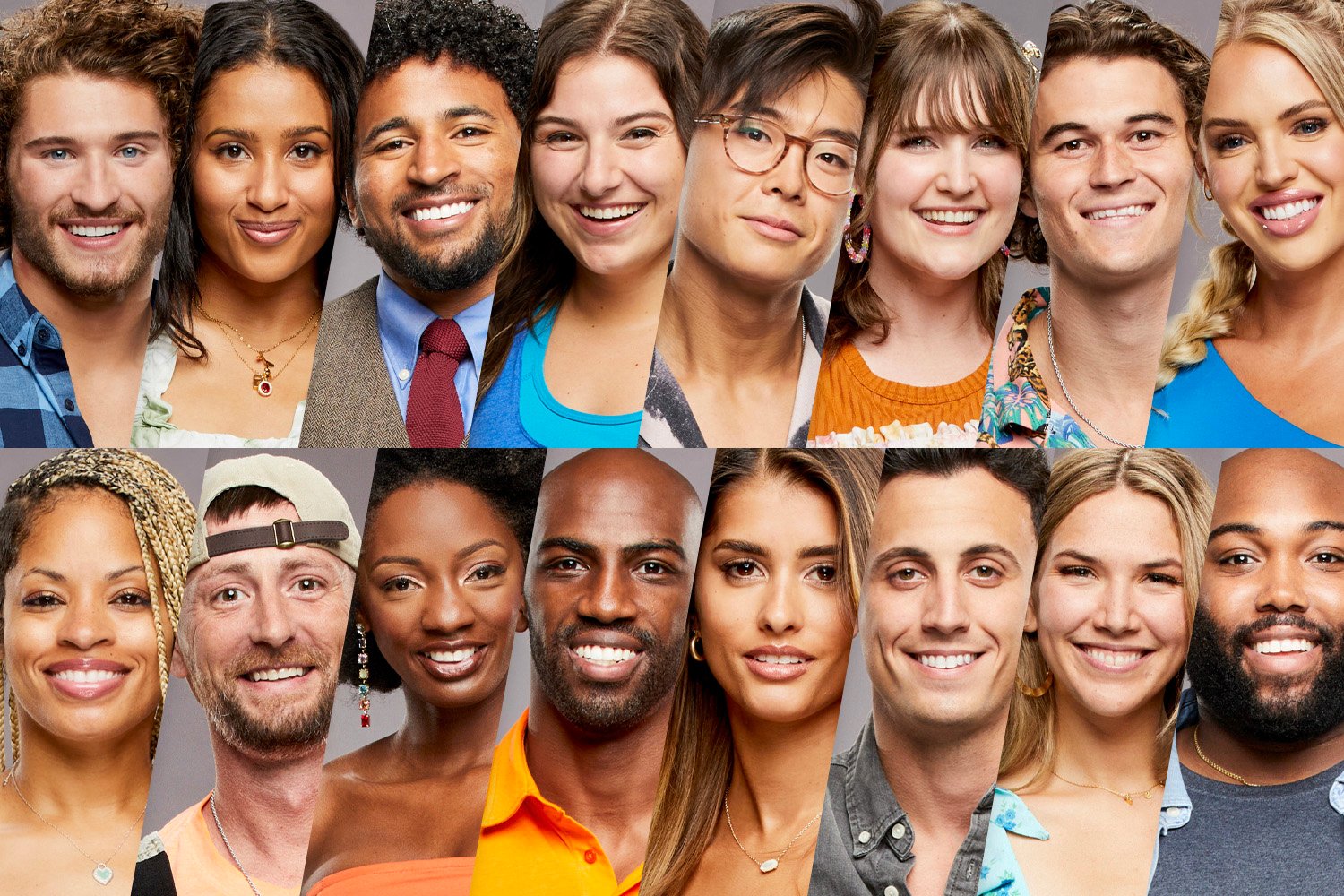 'Big Brother 23' cast: (Top from left) Christian Birkenberger, Hannah Chaddha, Kyland Young, Britini DХAngelo, Derek Xiao, Sarah Steagall, Travis Long, and Whitney Williams. (Bottom from left) Tiffany Mitchel, Brandon French, Azah Awasum, Xavier Prather, Alyssa Lopez, Brent Champagne, Claire Rehfuss, Derek Frazier